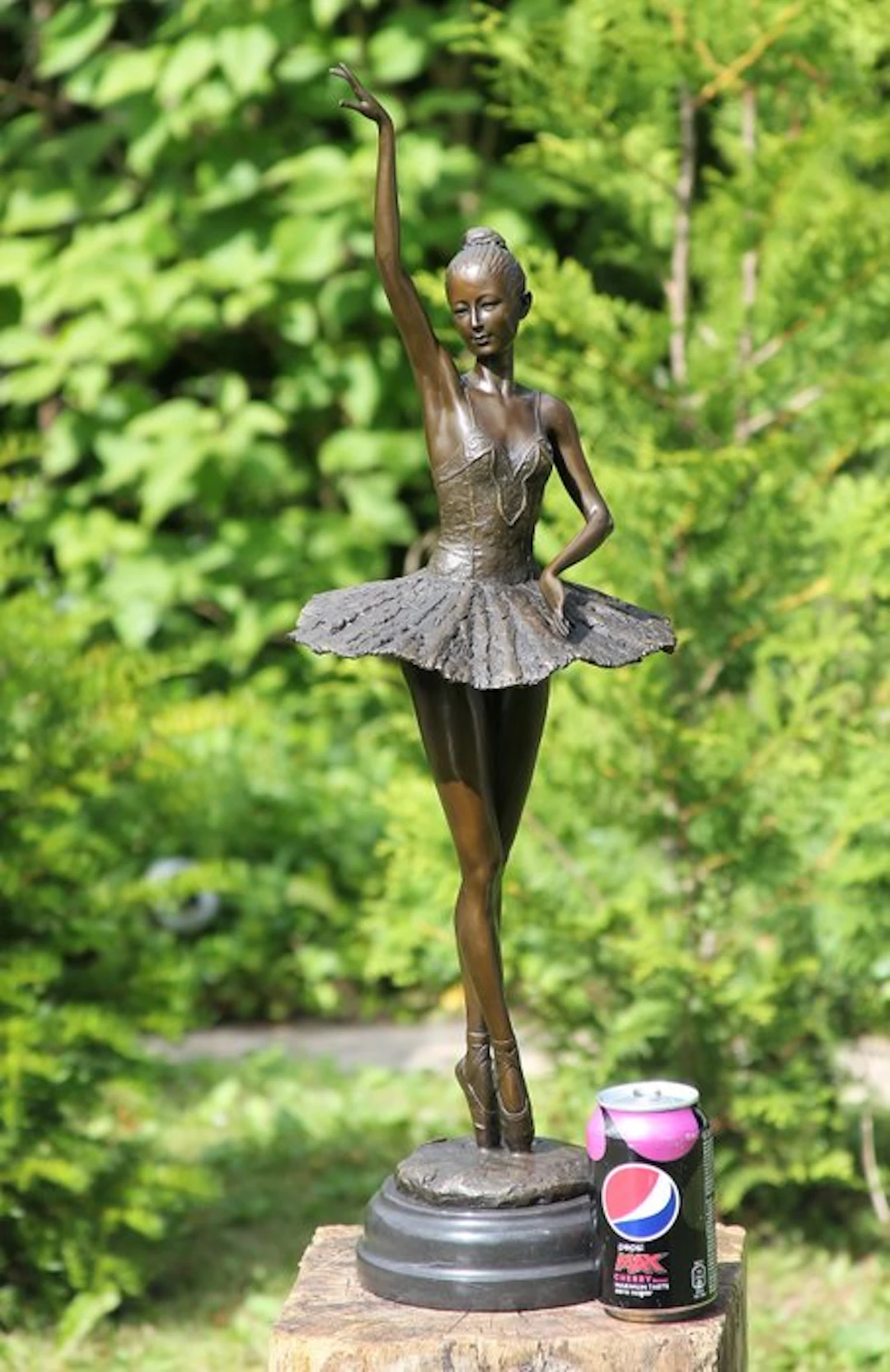 Sculpture, Ballerina - 67 cm - Bronze, Marble