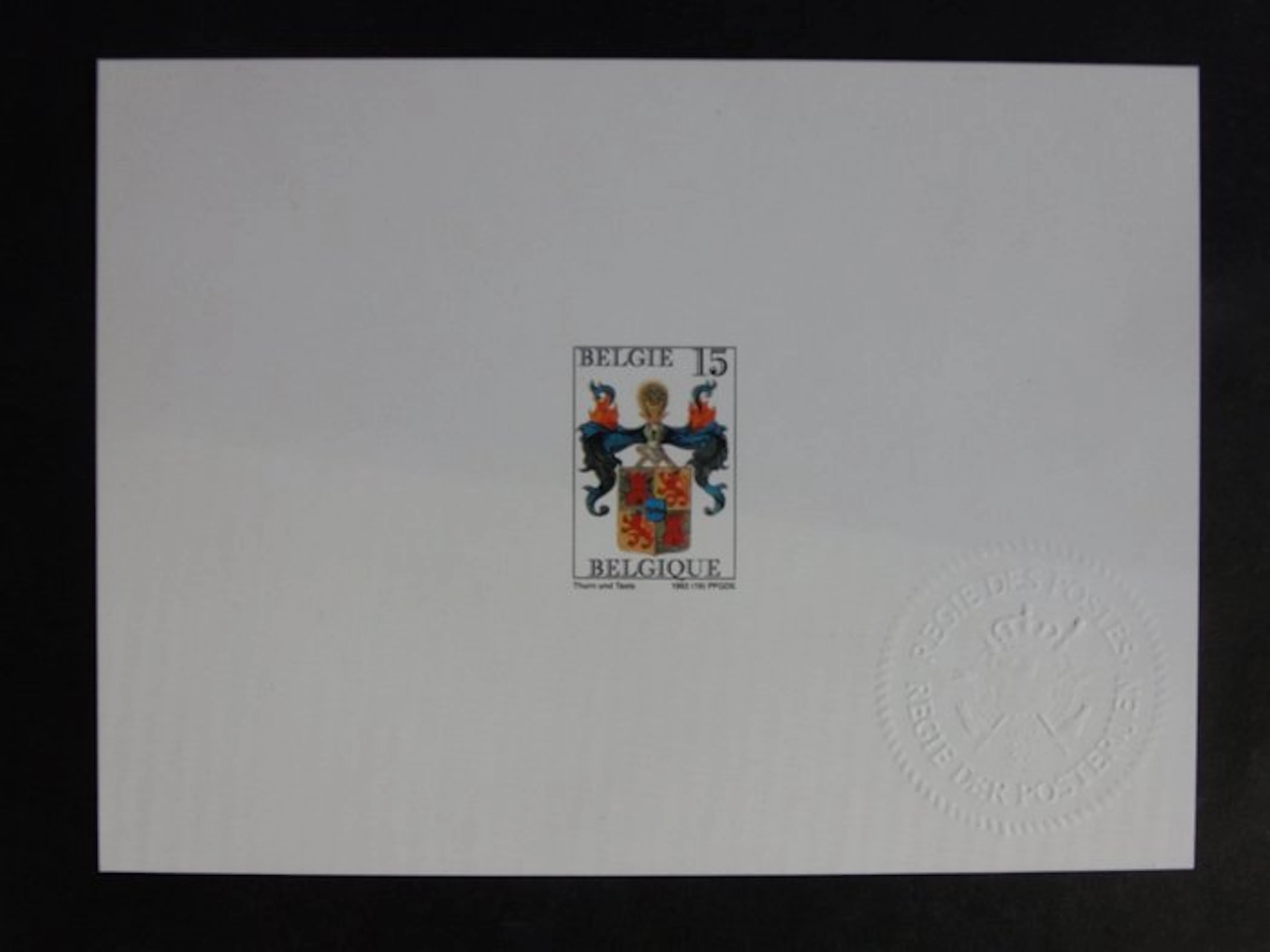 Belgium 1992 - Commemorative card 'Thurn en Tassis' with...