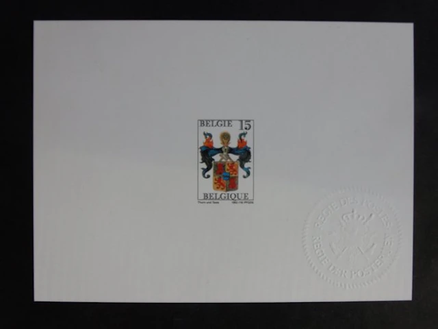 Belgium 1992 - Commemorative card 'Thurn en Tassis' with...