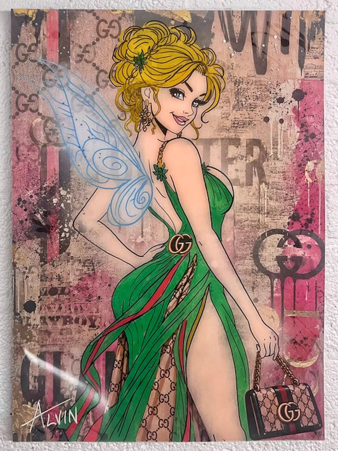 Alvin Silvrants - Glamour Tinkerbell Gucci - High Gloss cutting edge painting