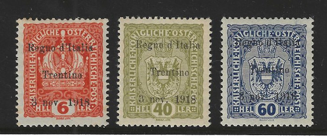 Italy - Trentino 1918 - Italia Trentino: soprastampati su...