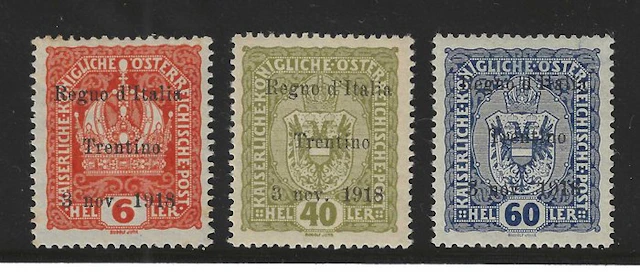 Italy - Trentino 1918 - Italia Trentino: soprastampati su...