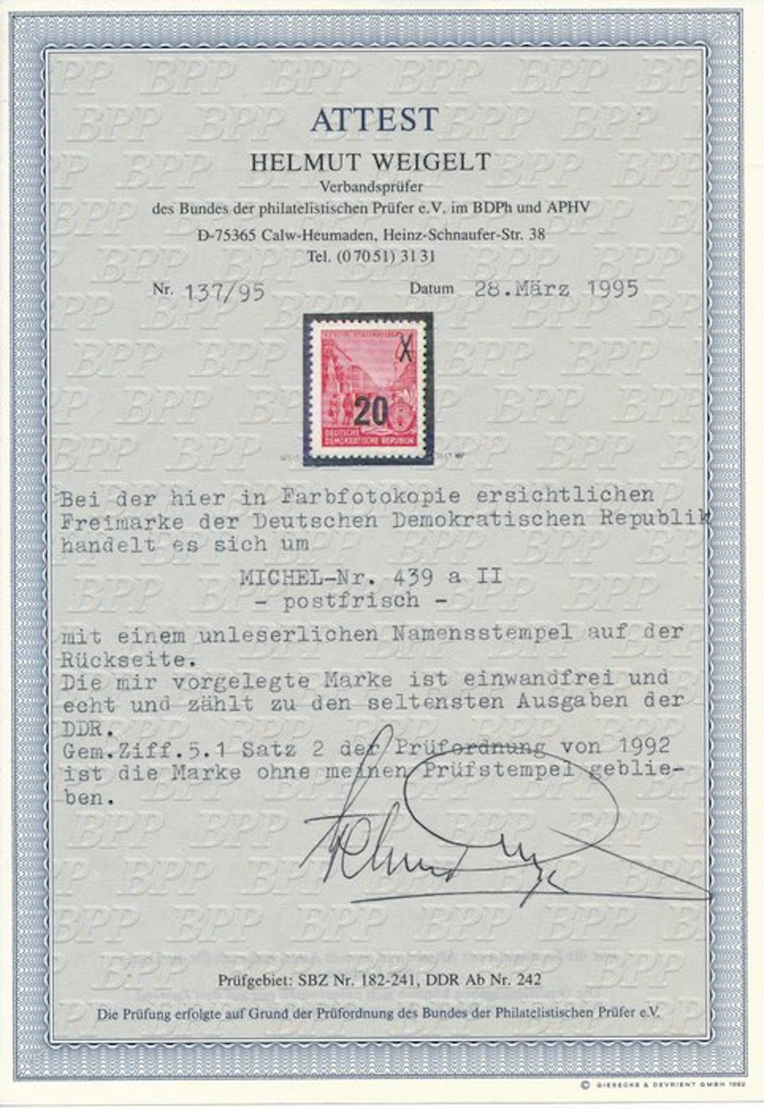 GDR 1955 - 20 on 24 Pf