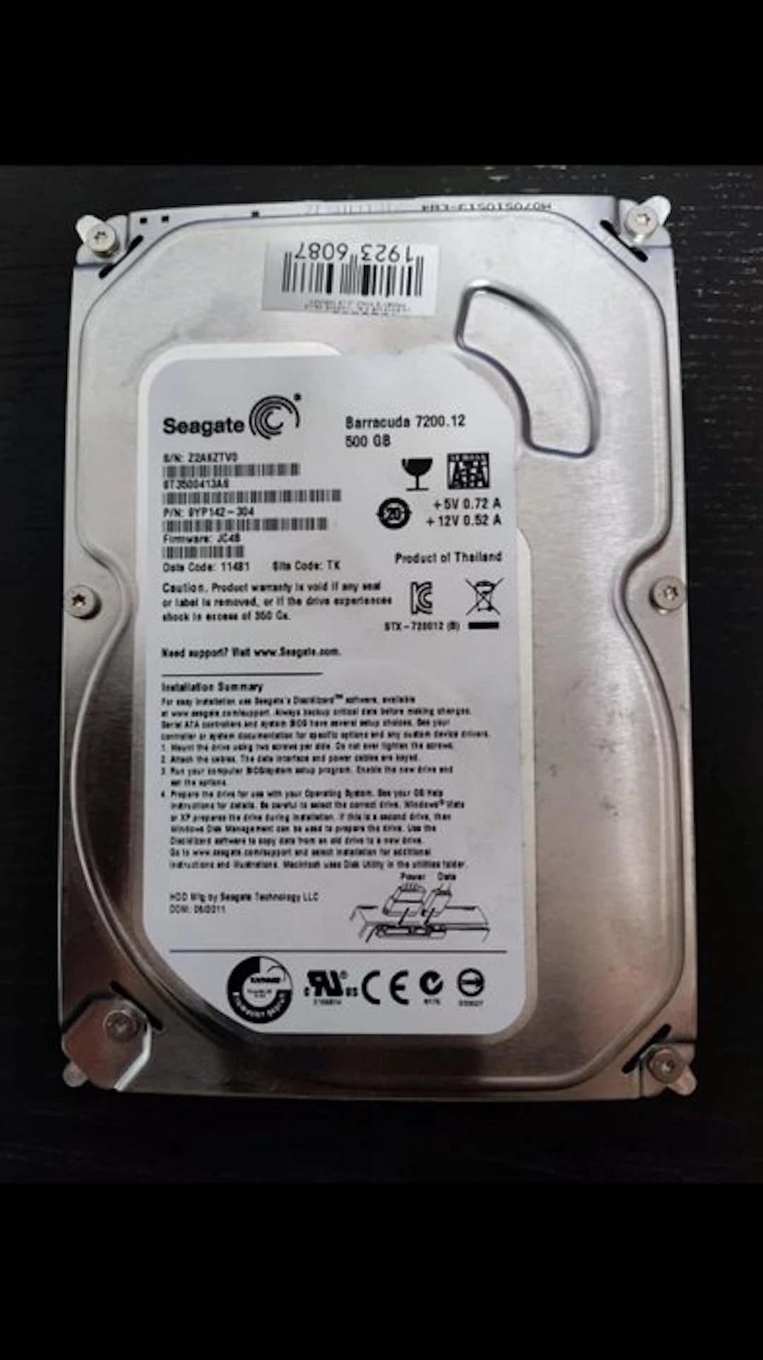 Hard Disk Seagate 3,5" Barracuda 7200.12 - Computer (1)