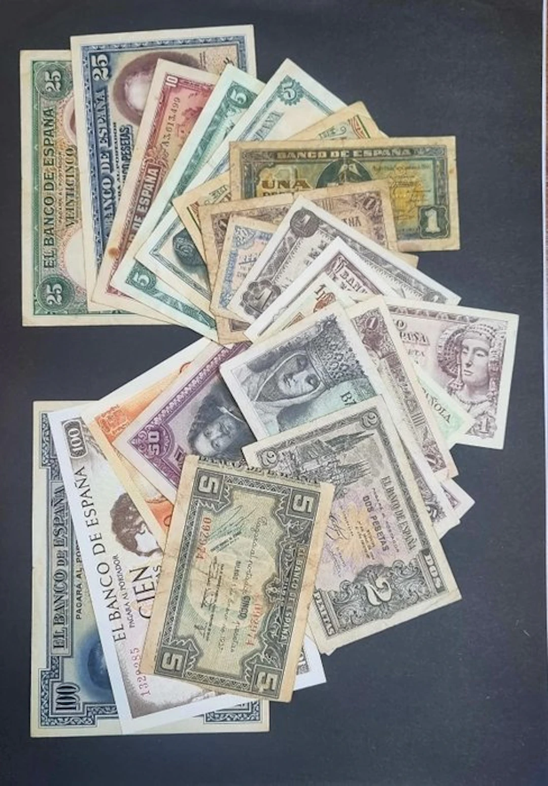 Spain. - 22 banknotes - various dates (No reserve price)