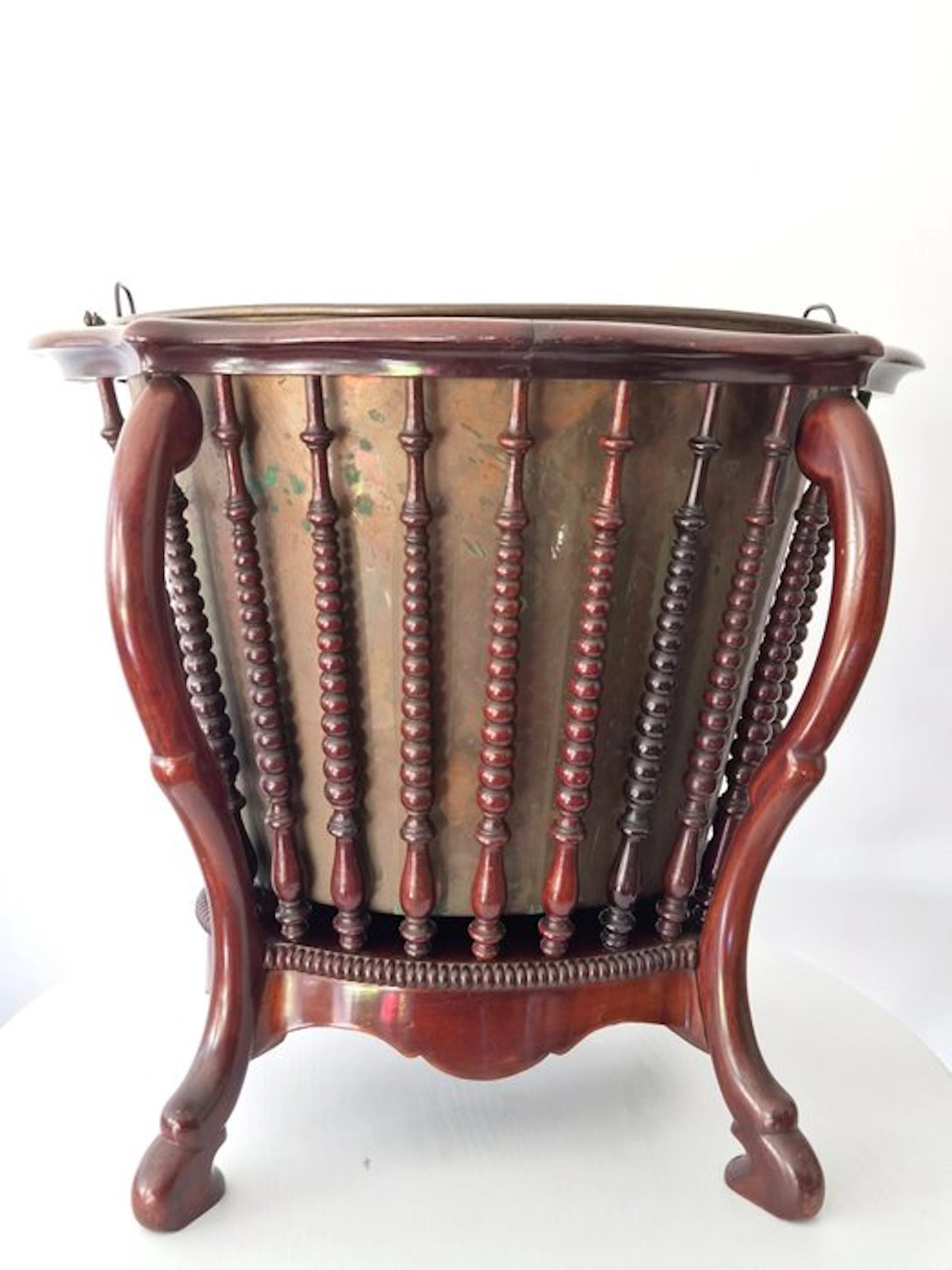 Pot - Rare 19th-Century Dutch Mahogany Tea Stove...