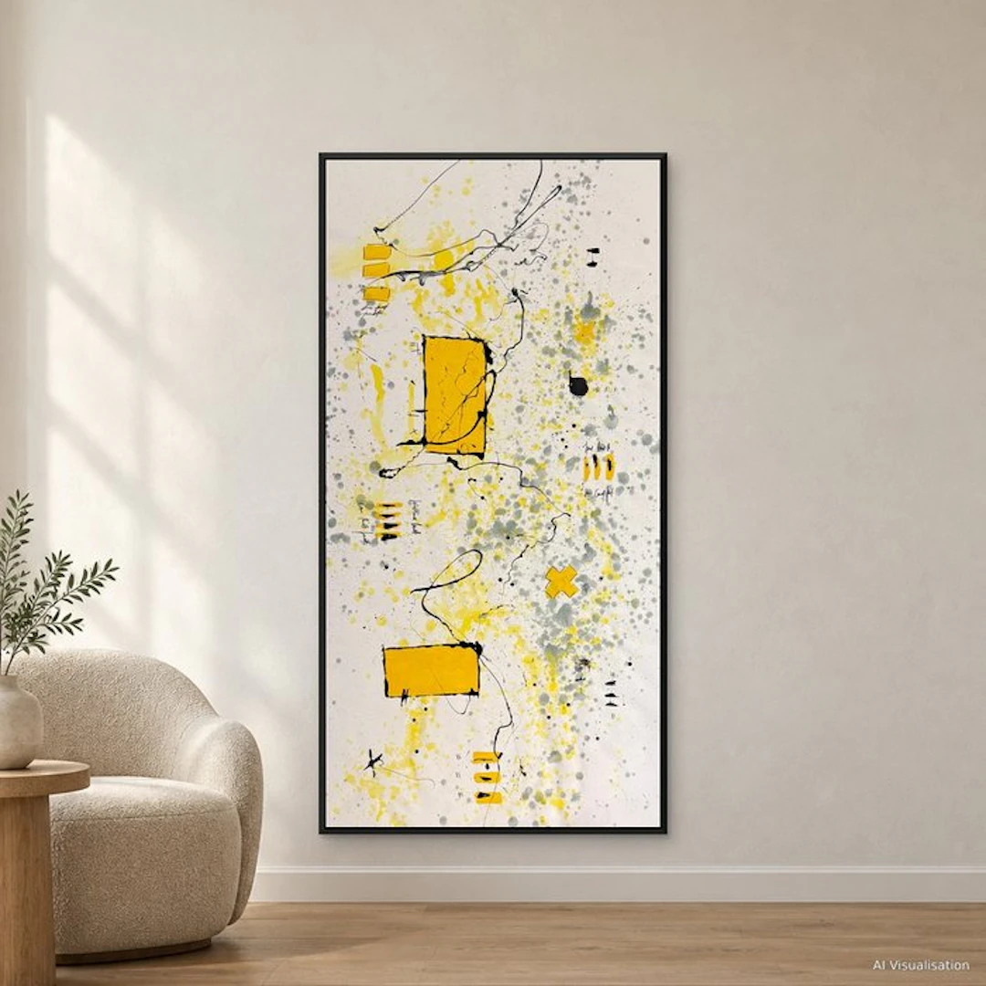 Laura Pinchete - Doble parch en amarillo. XXXL
