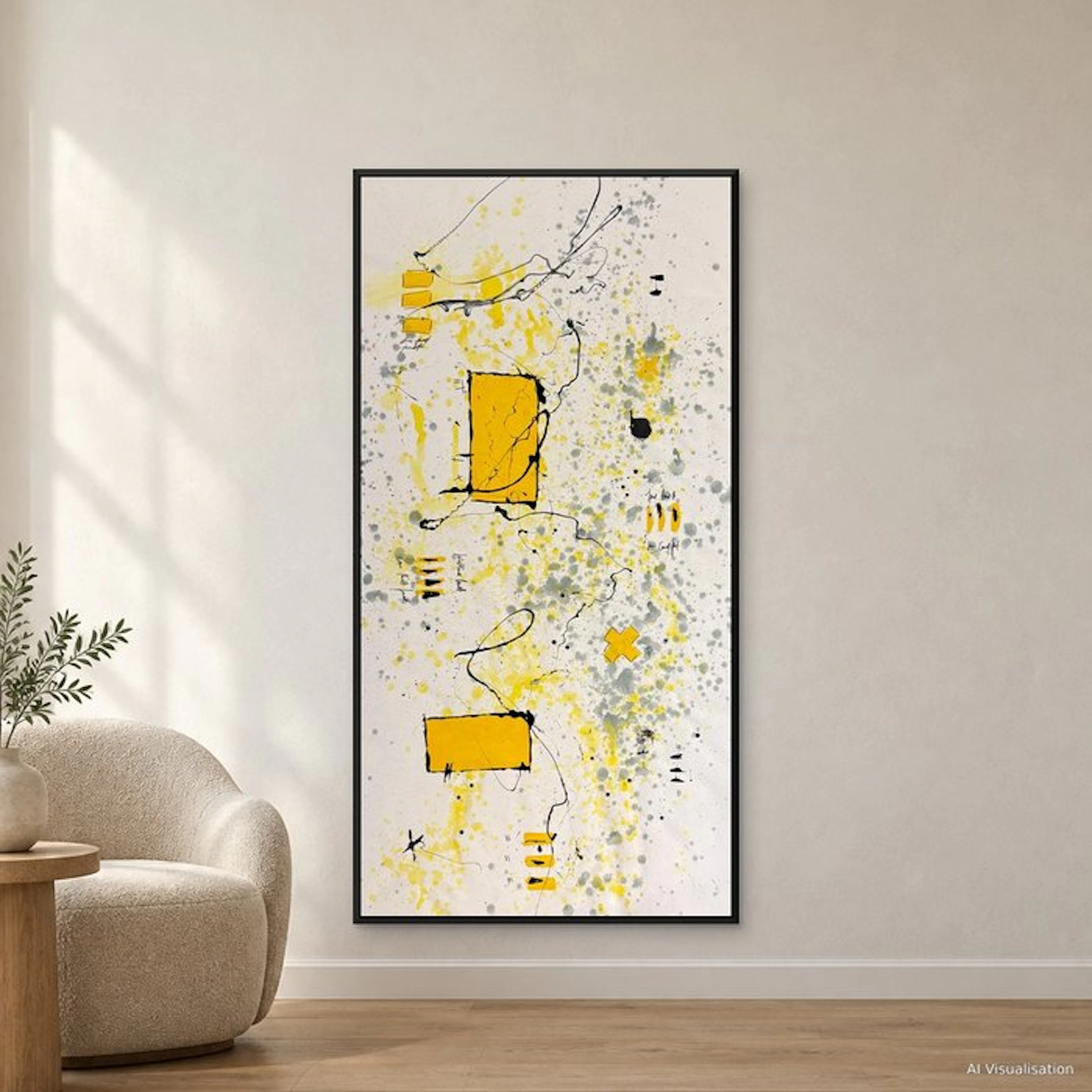 Laura Pinchete - Doble parch en amarillo. XXXL