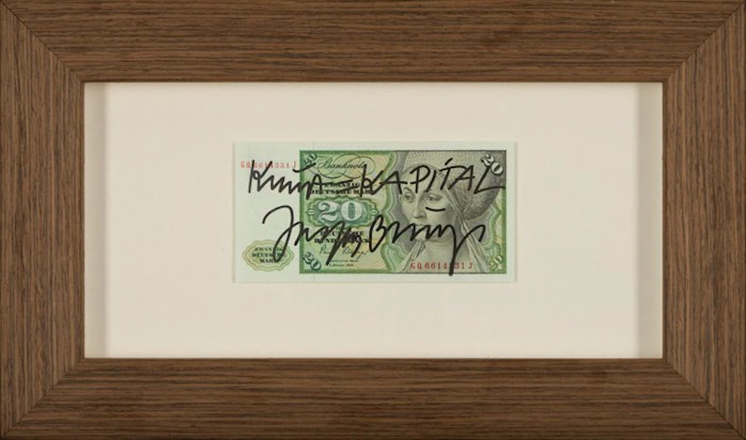 Joseph Beuys (1921-1986) - Signiert – 20DM-Geldschein...