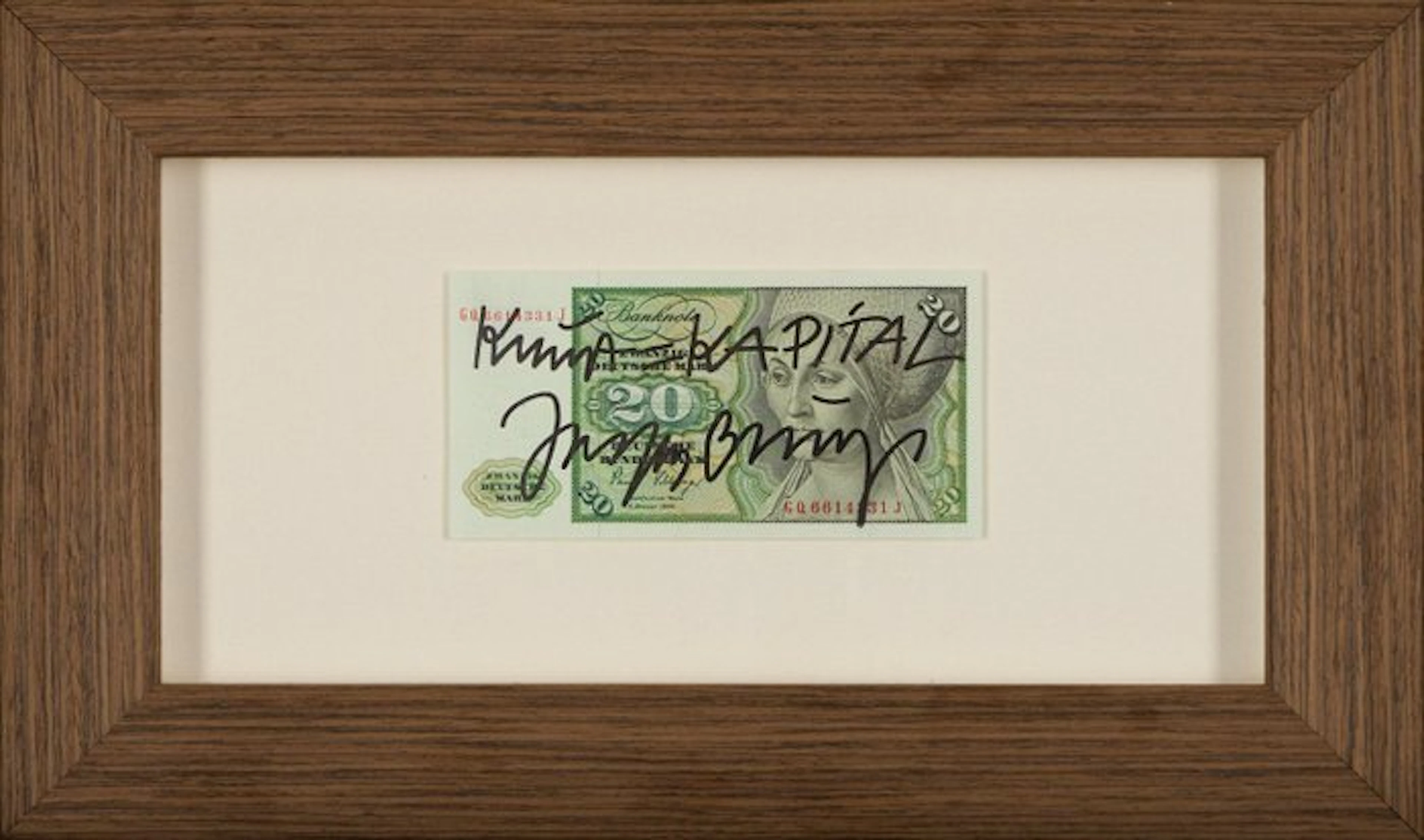 Joseph Beuys (1921-1986) - Signiert – 20DM-Geldschein...