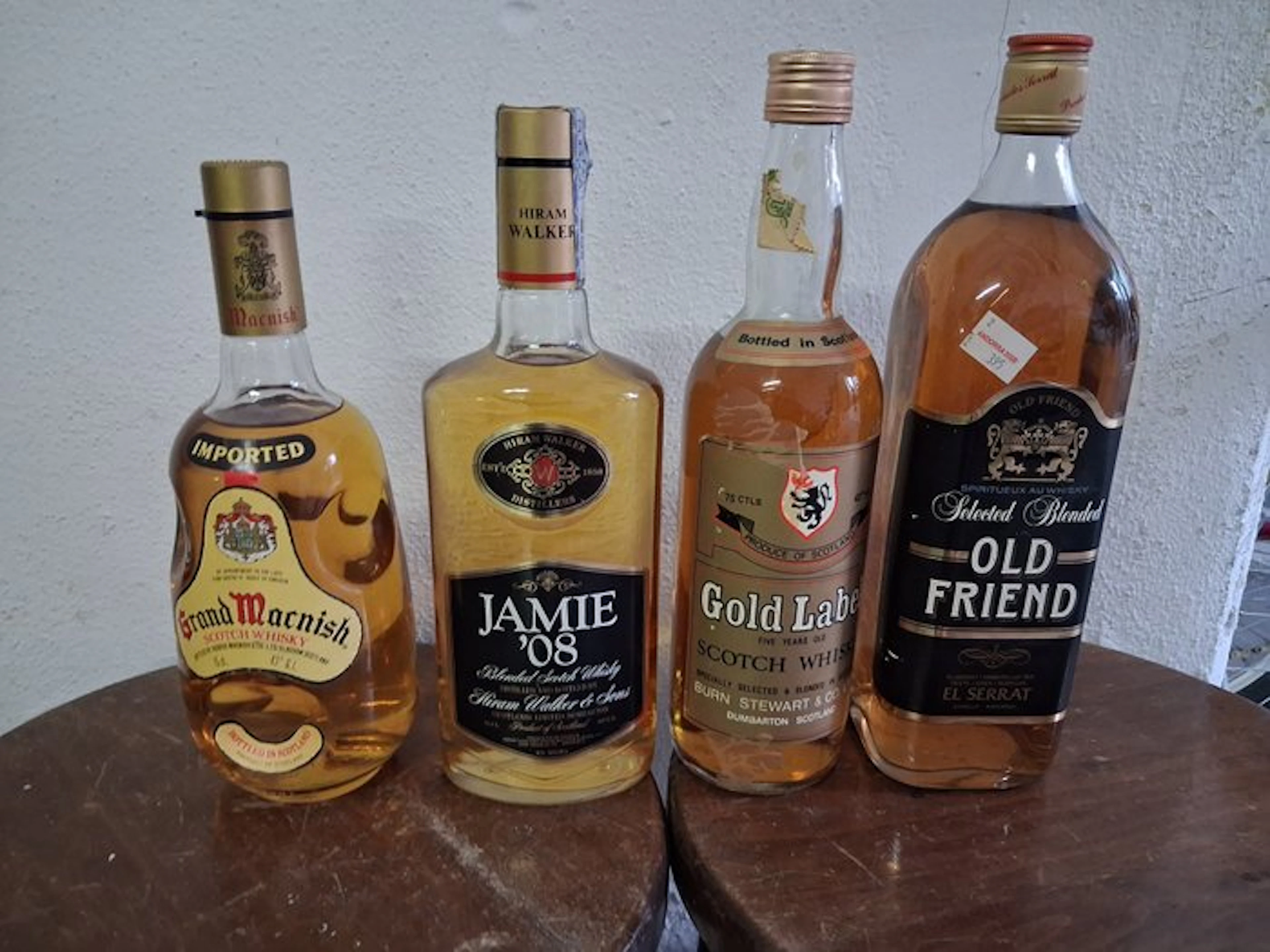 Grand Macnish + Hiram Walker Jamie '08 + Burn Stewart...