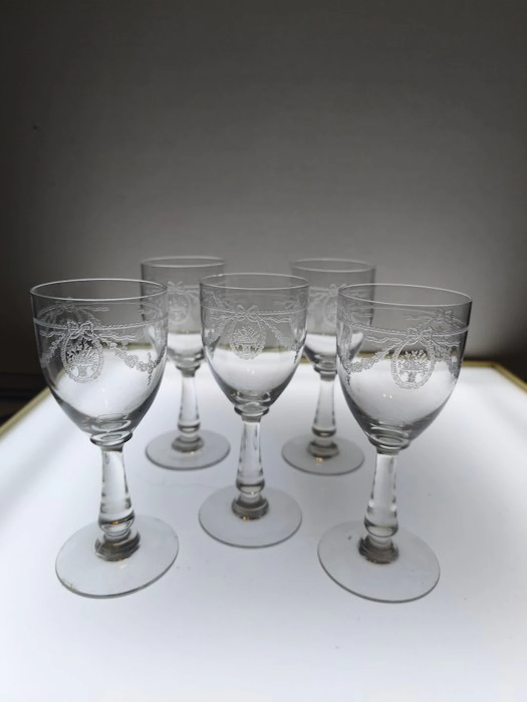 St. Louis - Liquor set (5) - Modèle Sapho - Crystal