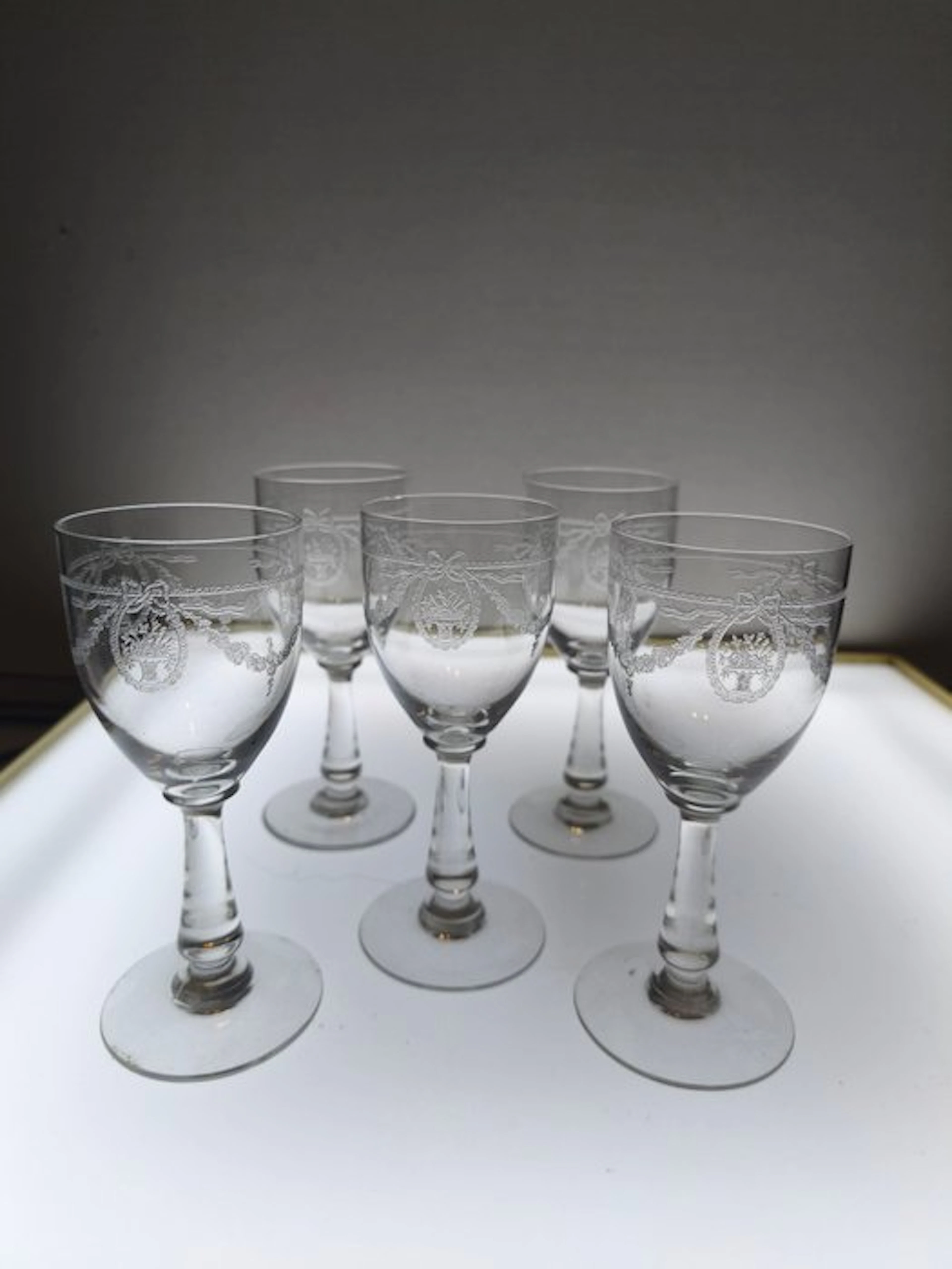 St. Louis - Liquor set (5) - Modèle Sapho - Crystal