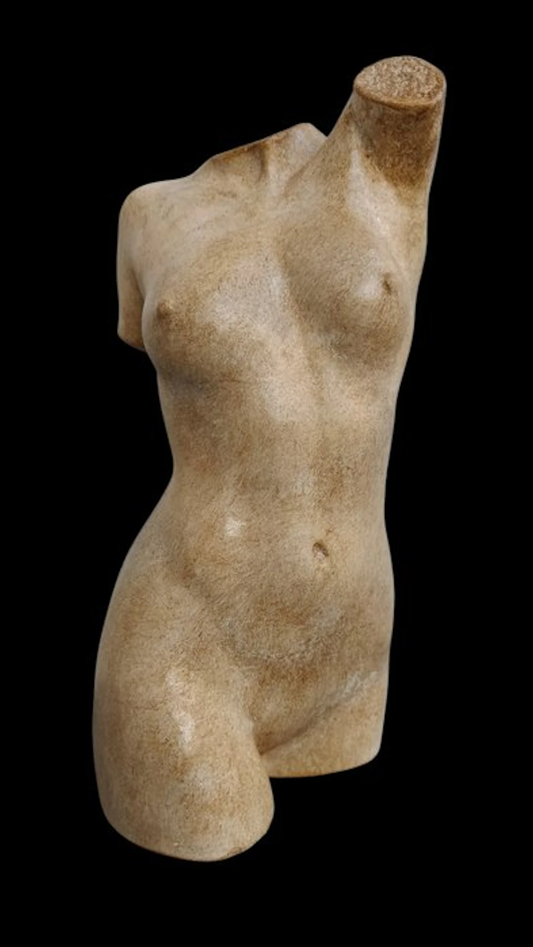 Sculpture, Torso donna - 35 cm - marble powder