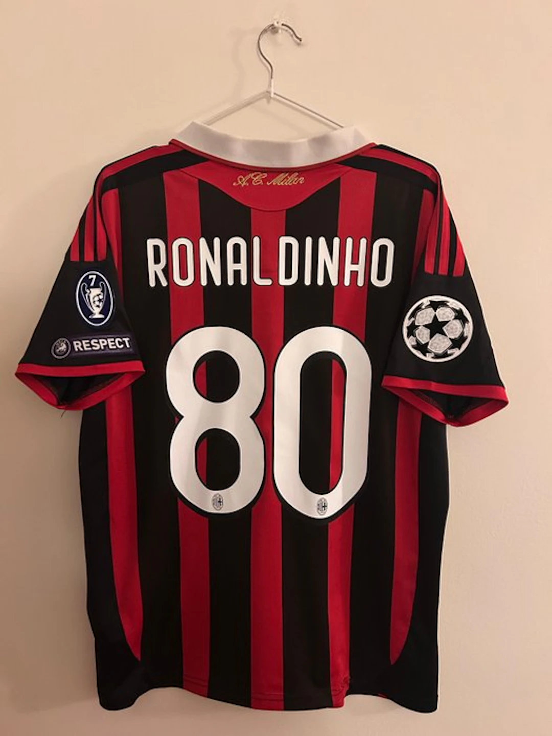 AC Milan - Italian Football League - Ronaldinho - 2009 - Football shirt