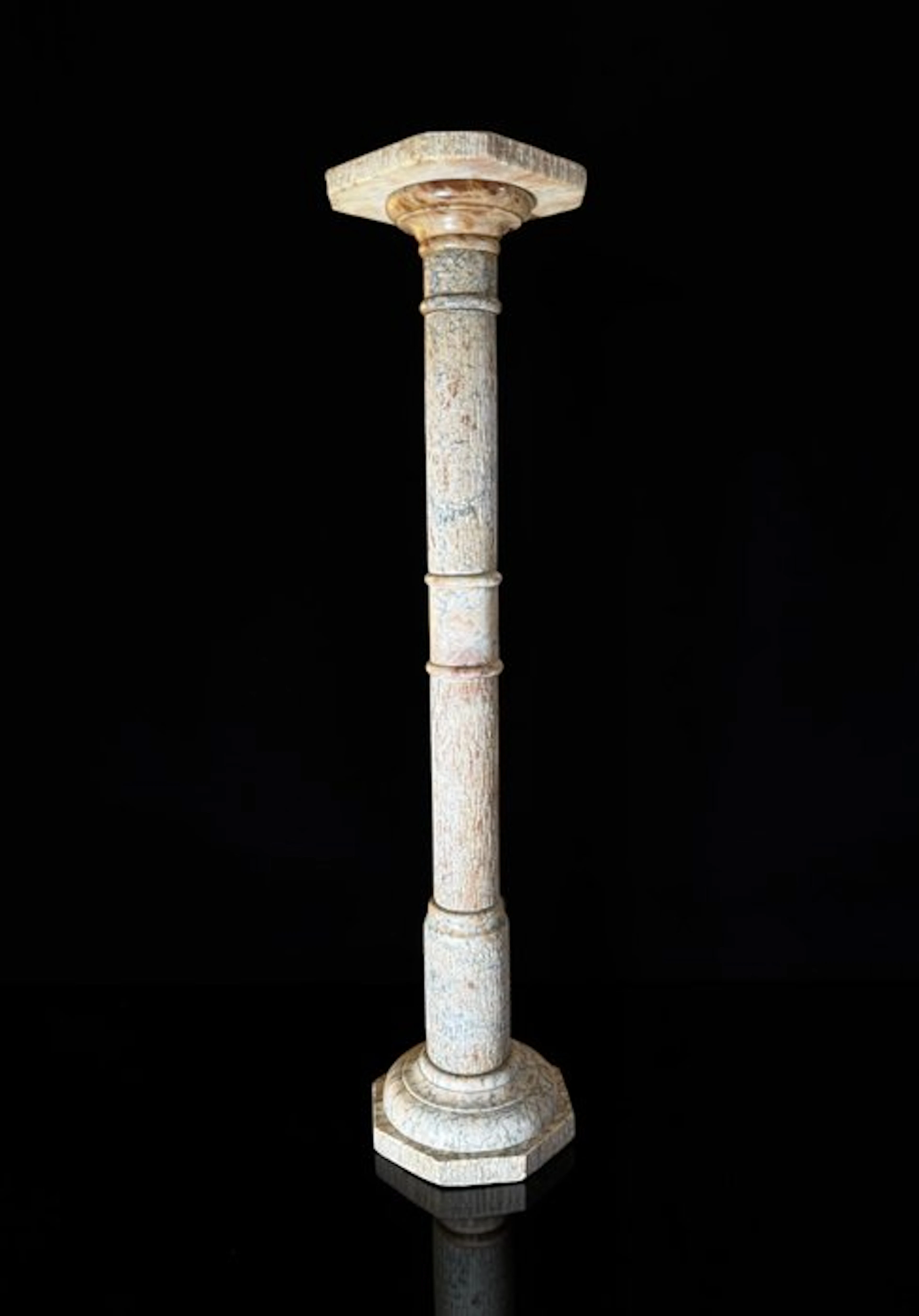 Column - Marmi Policromi – Lavorazione a "Corteccia d'Albero" - 1920-1930