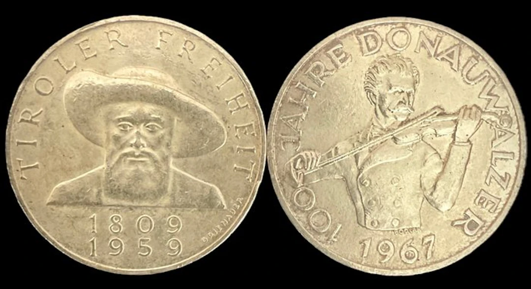 Austria. 50 Schilling 2x 1959/1967 – Tiroler Freiheit...