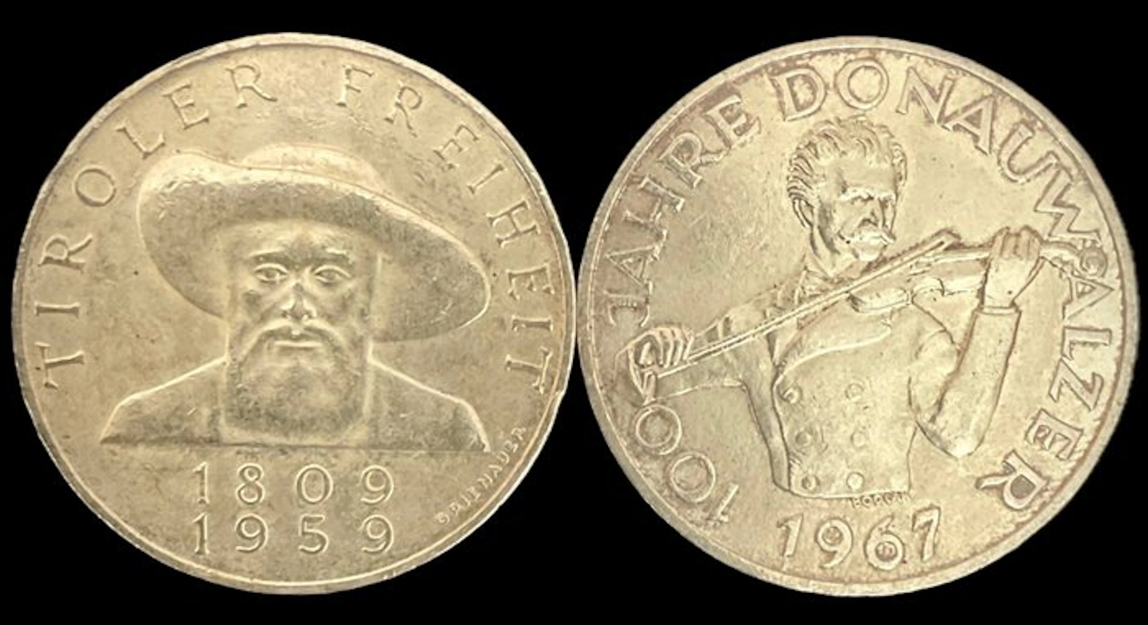 Austria. 50 Schilling 2x 1959/1967 – Tiroler Freiheit...