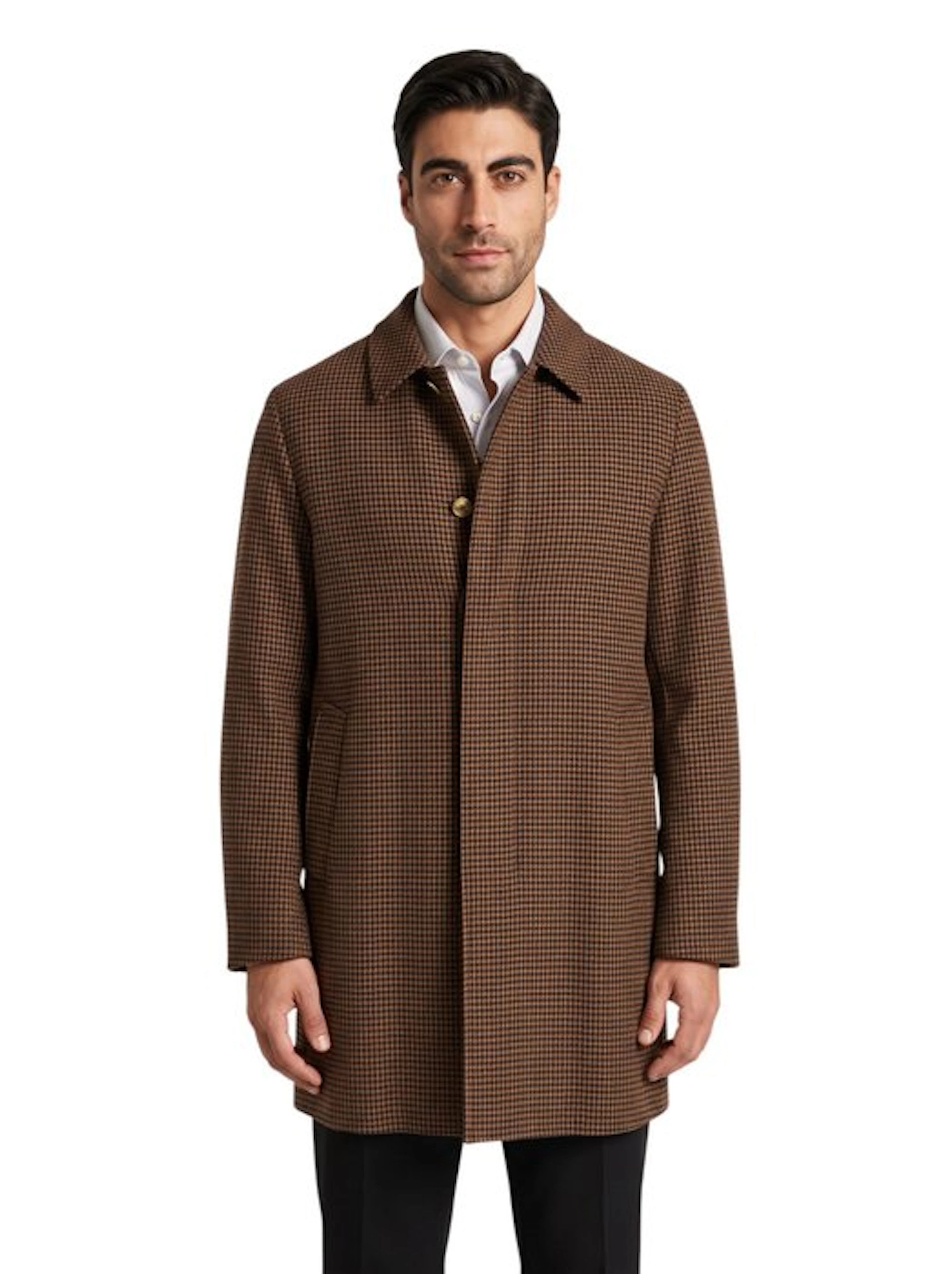 SANTANIELLO SALERNO - 50 IT - Trench Coat Brown Black...