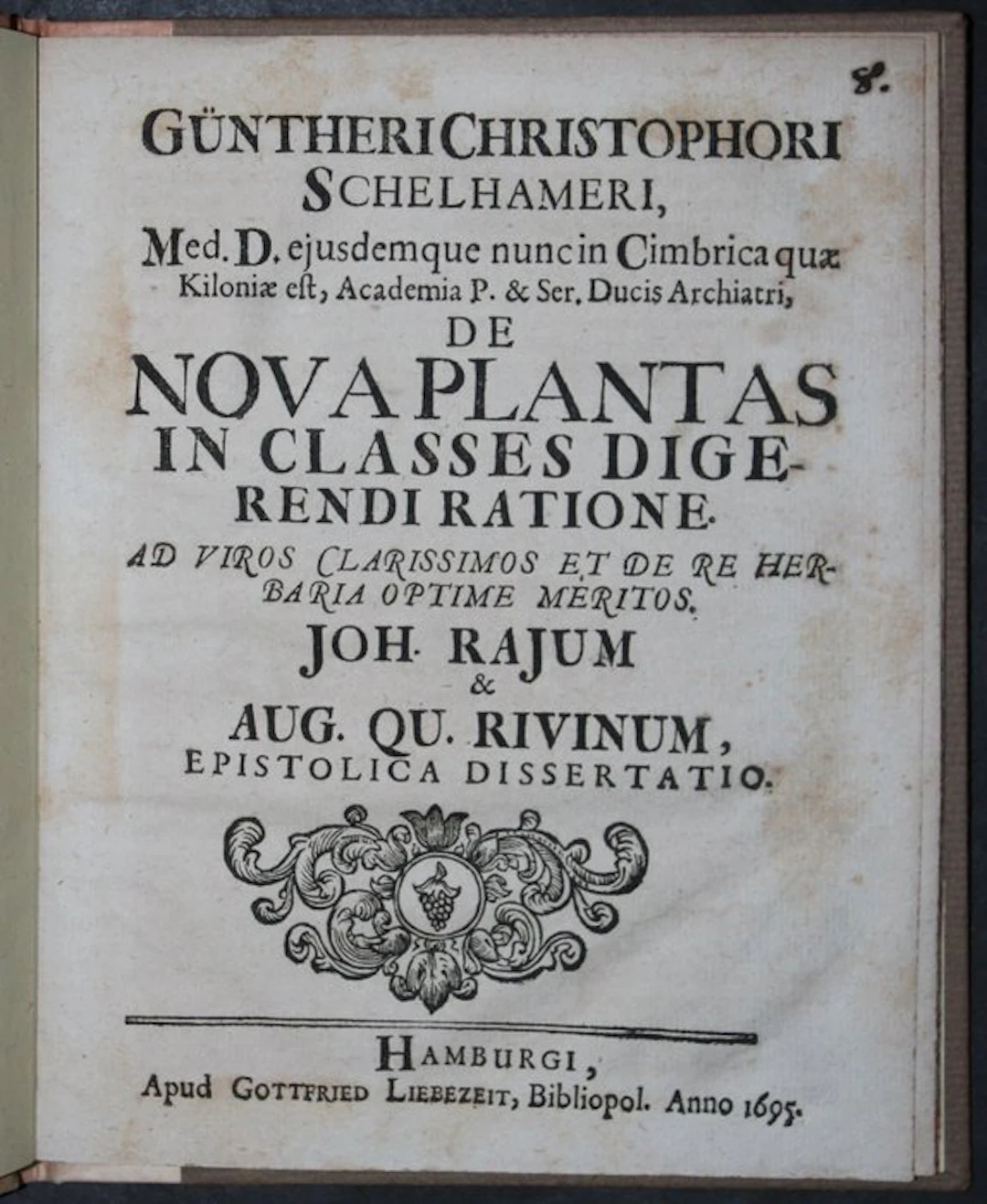 Güntheri Christophori Schelhameri - De nova plantas in classes digerendi