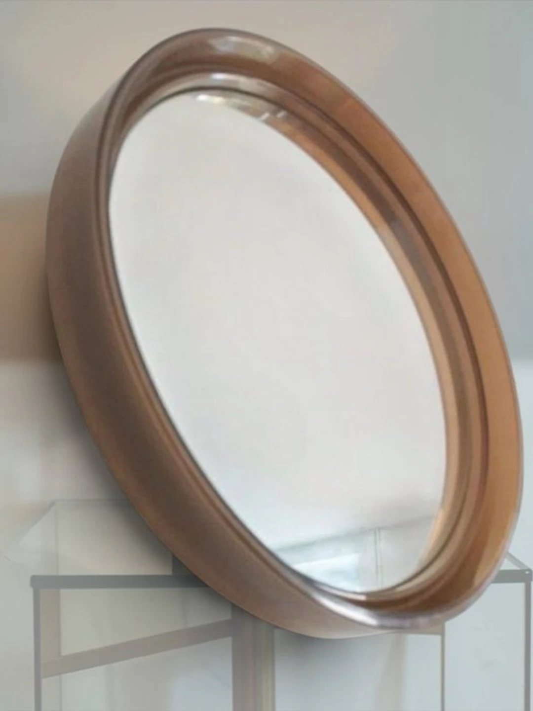 Wall mirror- vintage 1970s Space Age round wall mirror...