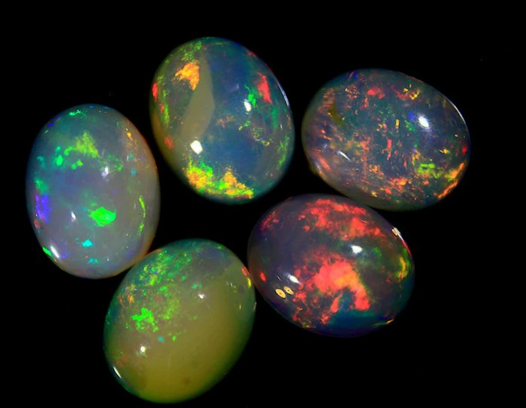 Carat 7.40 Natural Ethiopian Opals Cabochon - Height: 10...