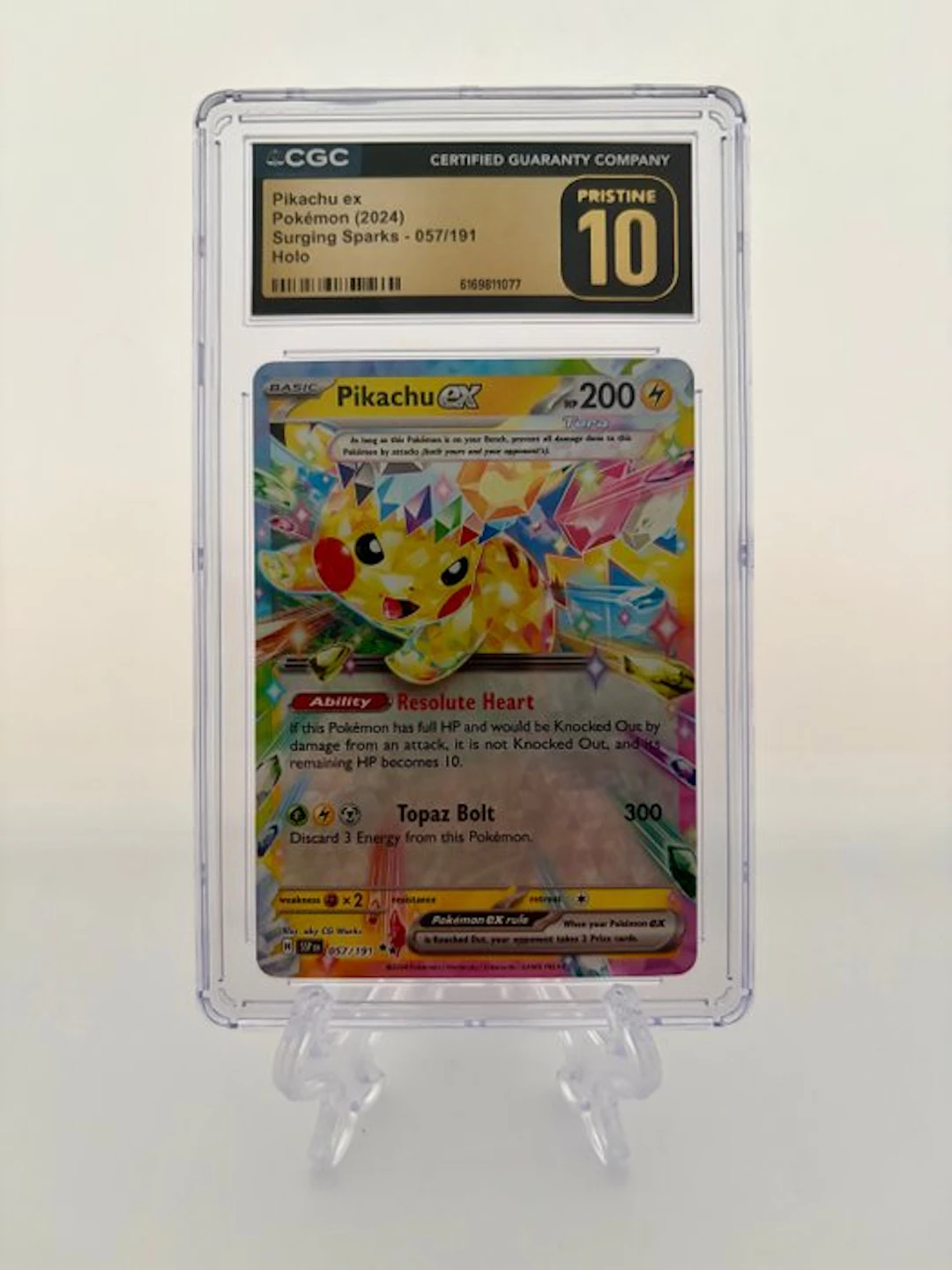 Pokémon - 1 Graded card - Pikachu ex - Surging Sparks...