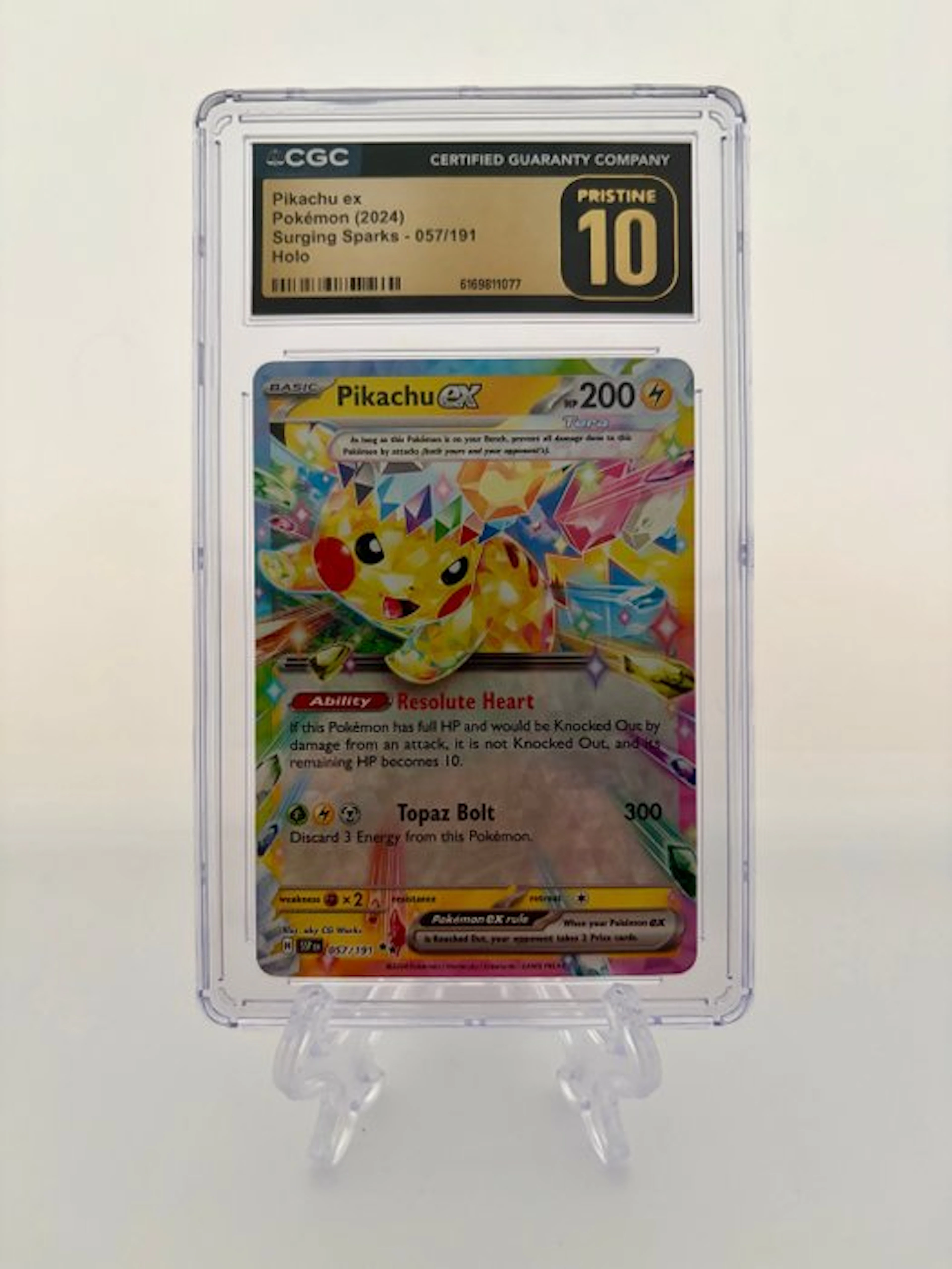 Pokémon - 1 Graded card - Pikachu ex - Surging Sparks...