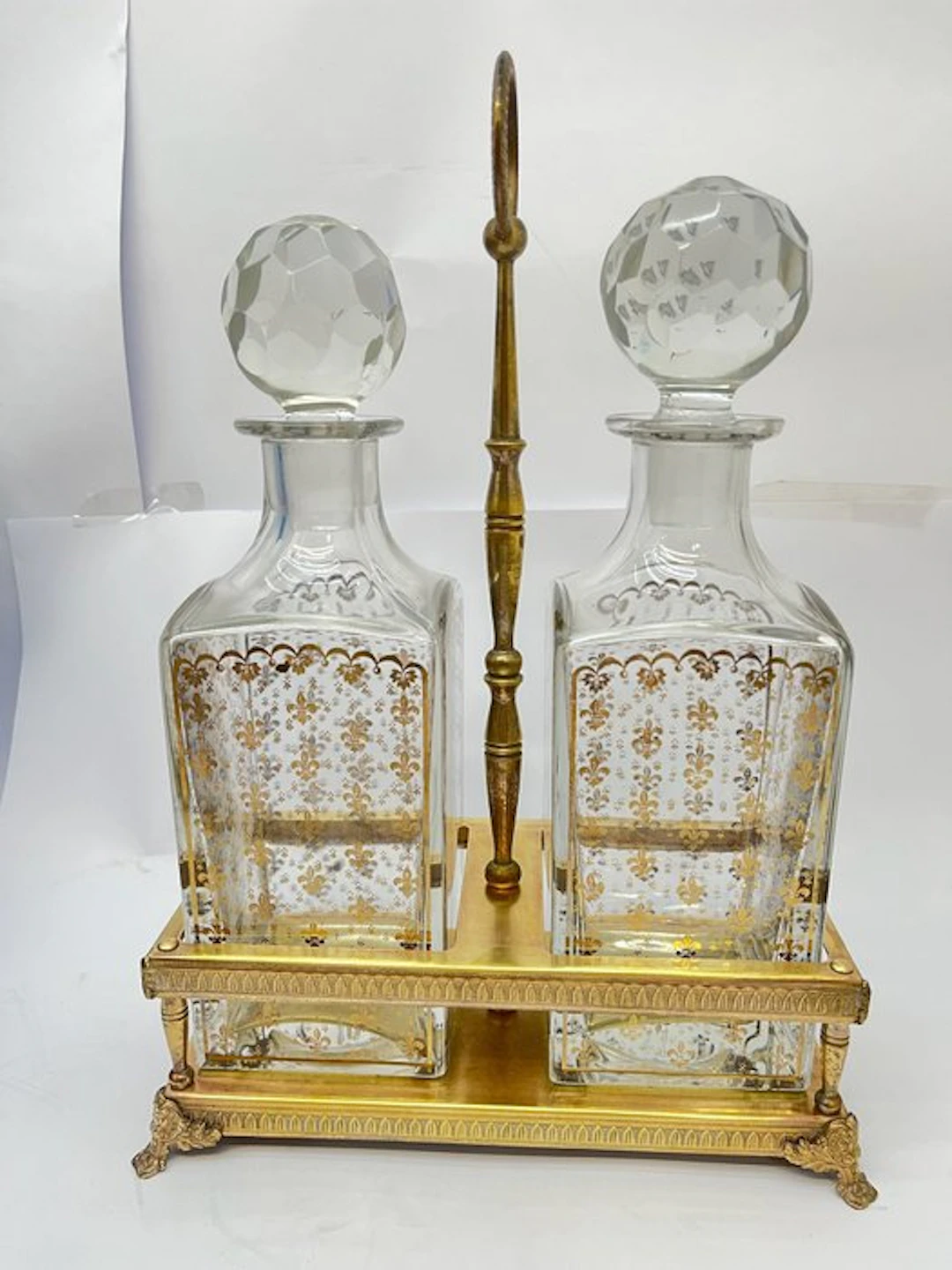 Tantalus Bleikristall - Wine rack - Crystal, Ormolu - Acanthus leaf decorations