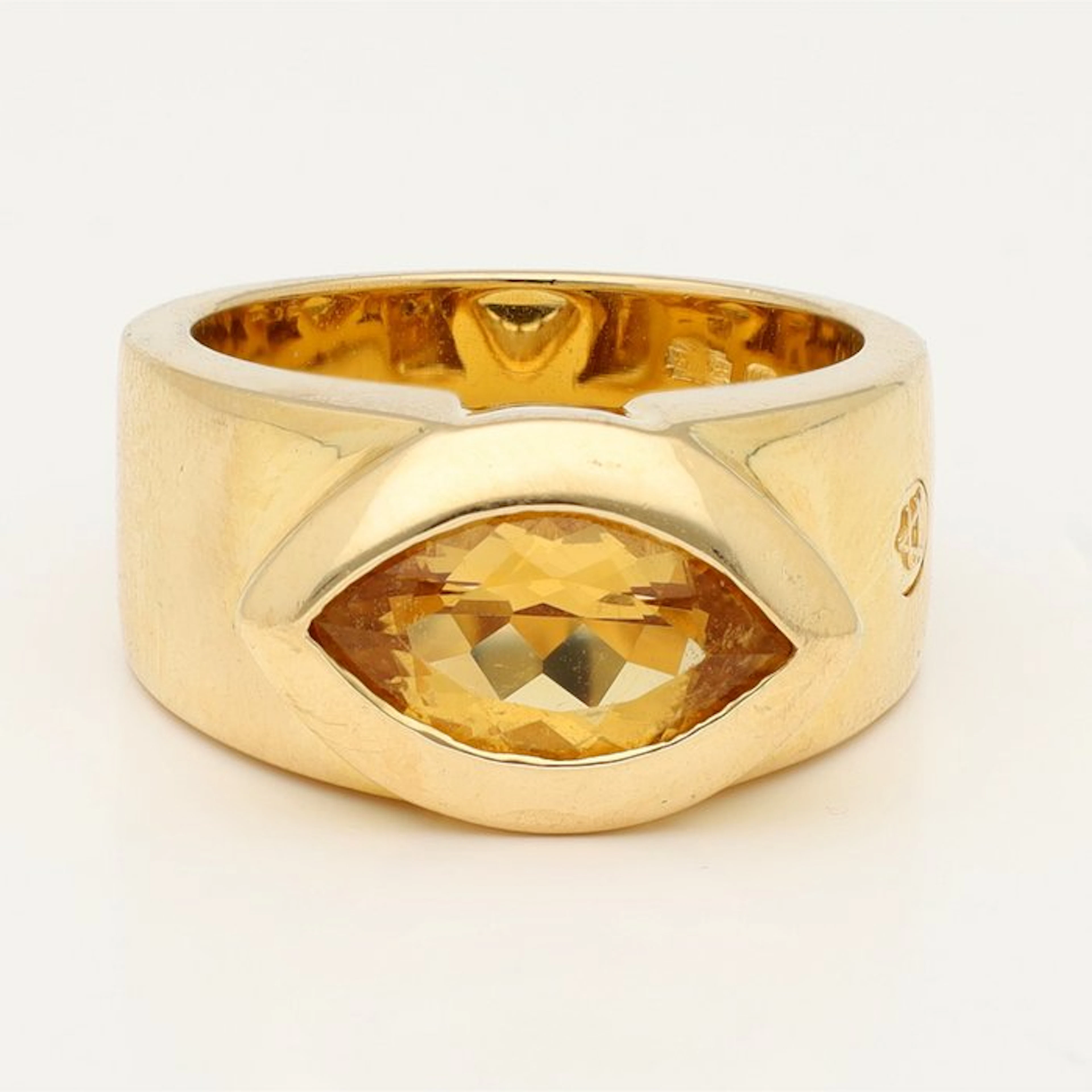 Ring - 18 kt. Yellow gold Citrine