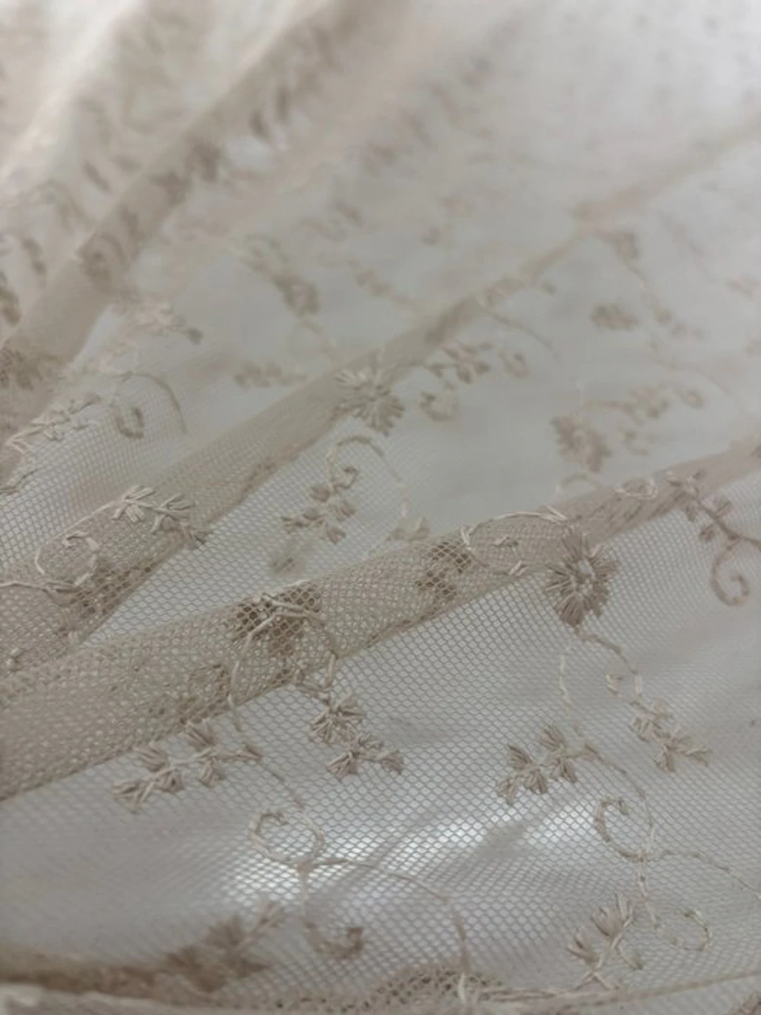Precious drapery fabric: French tulle