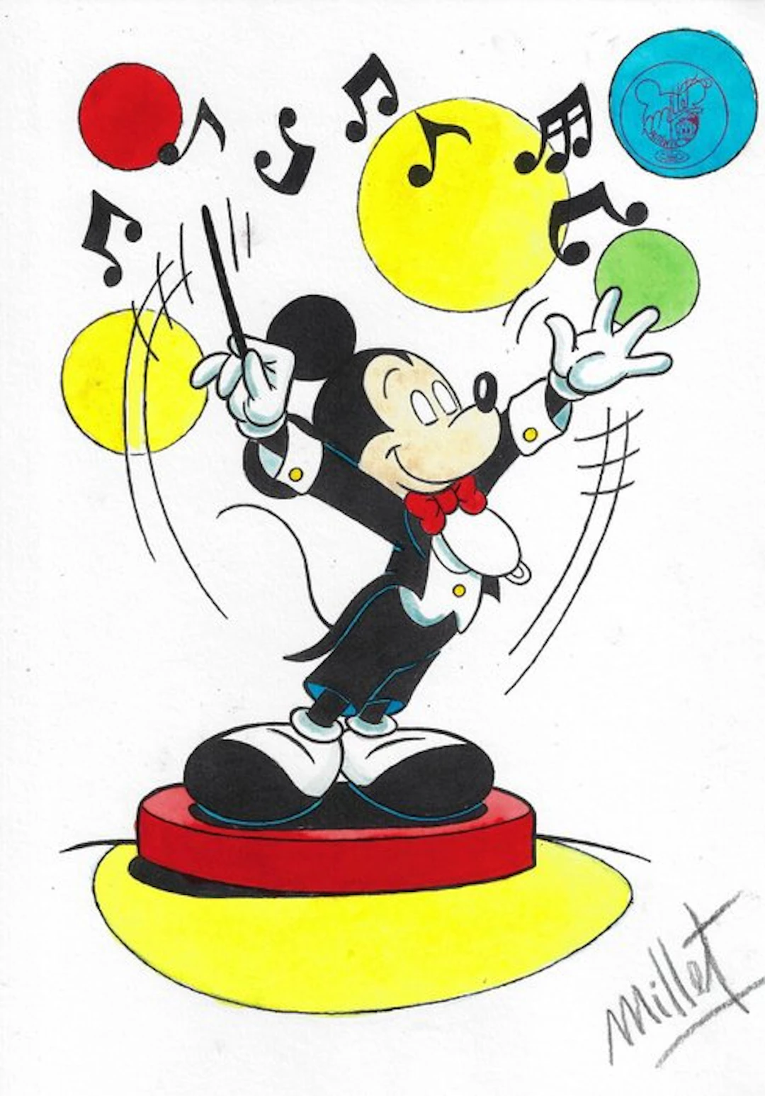 Millet - 1 Watercolour - Mickey Mouse - Vintage Style - 2026