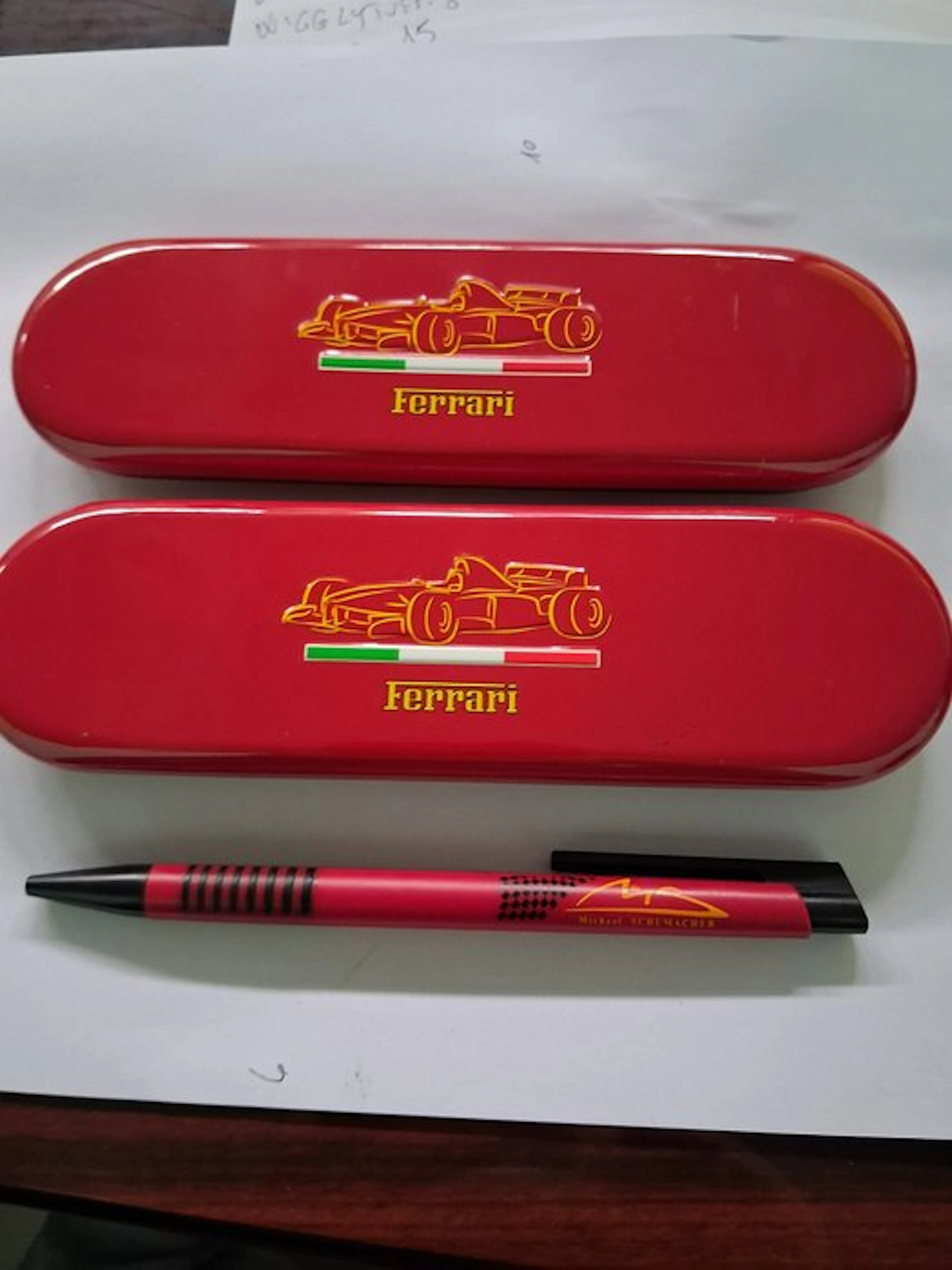 Penne with a box and a pen Michael Schumecher - Ferrari - penne - 1998