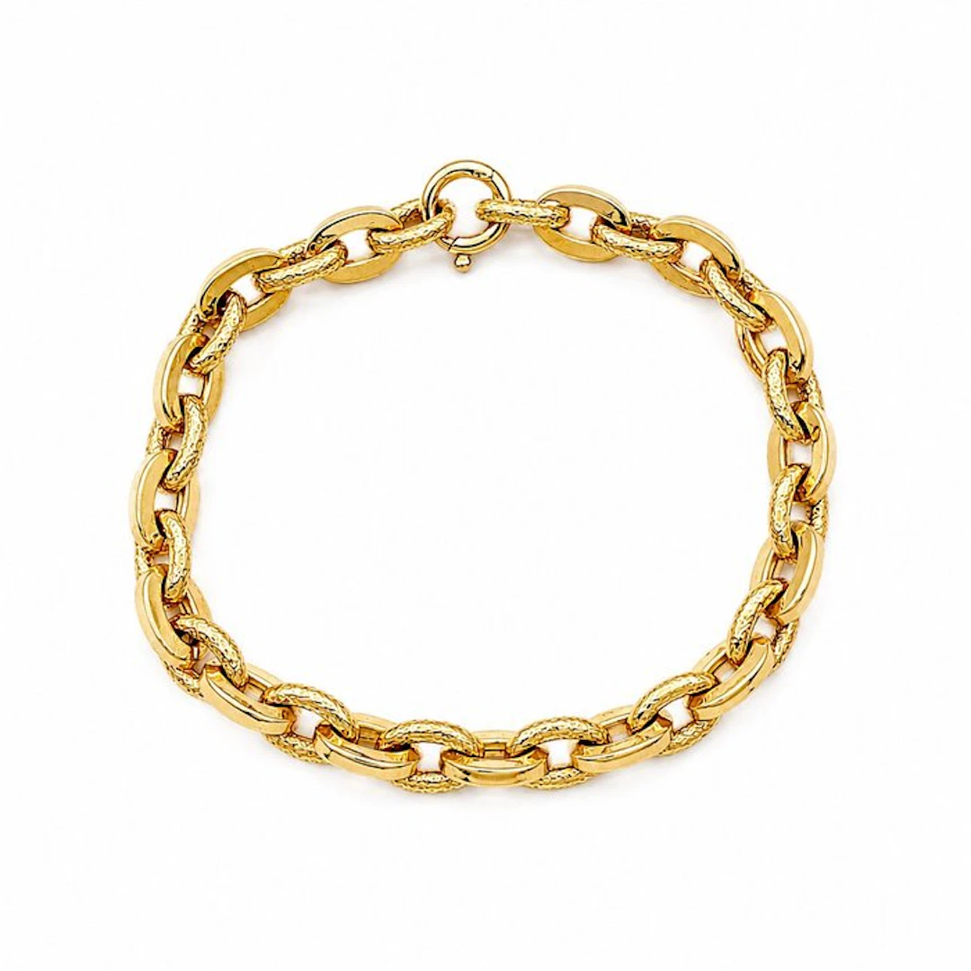 Bracelet - 18 kt. Yellow gold - Made in Italy - Handmade