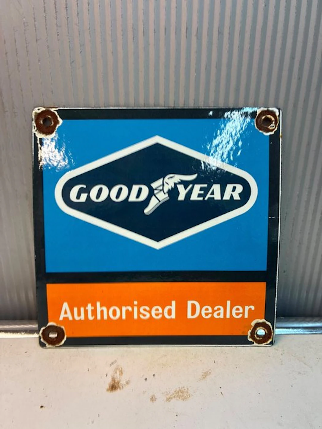 Goodyear – Emaille Reclamebord – Authorised Dealer –...