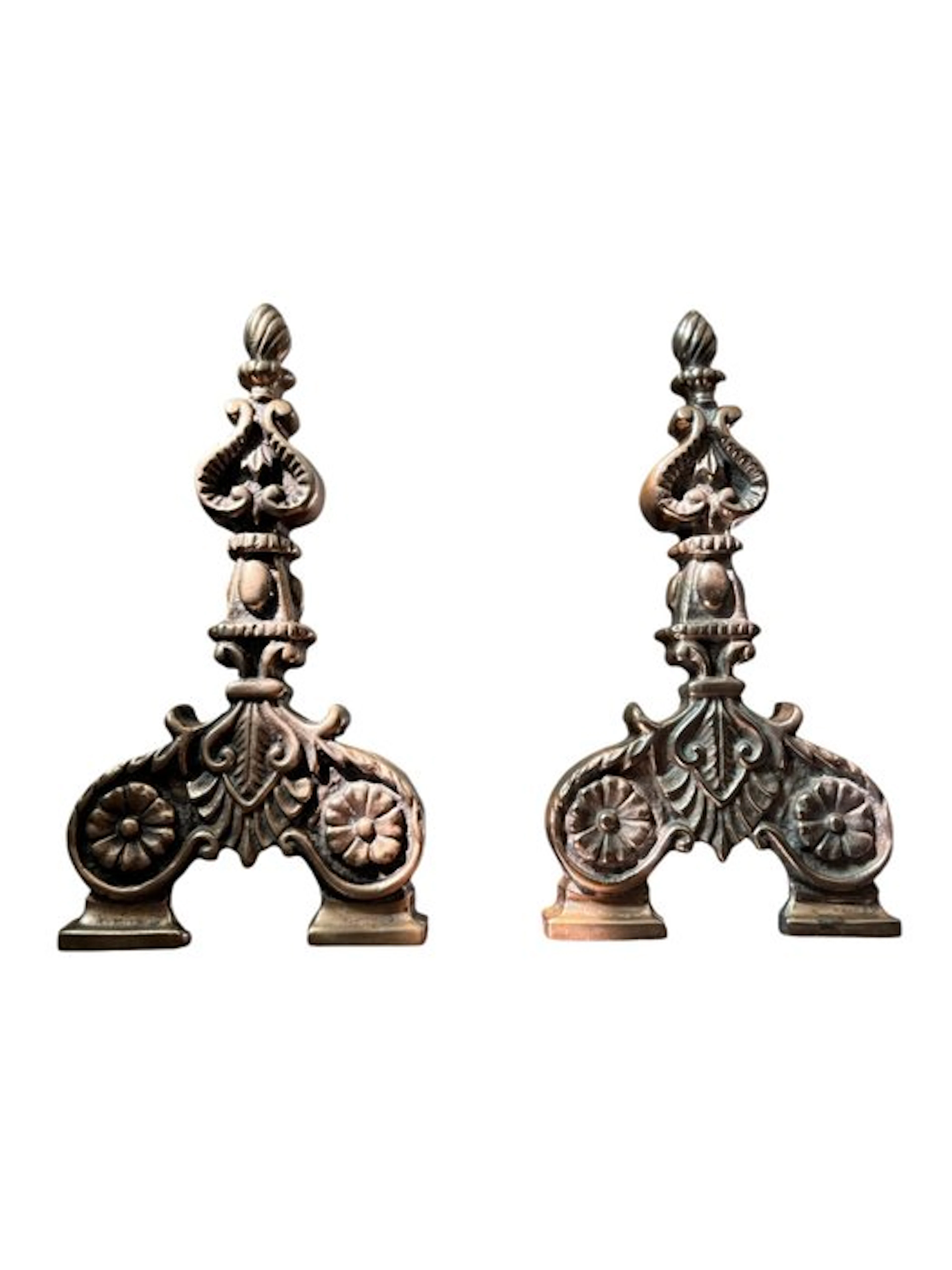 Andiron - Gilt bronze - Louis XV