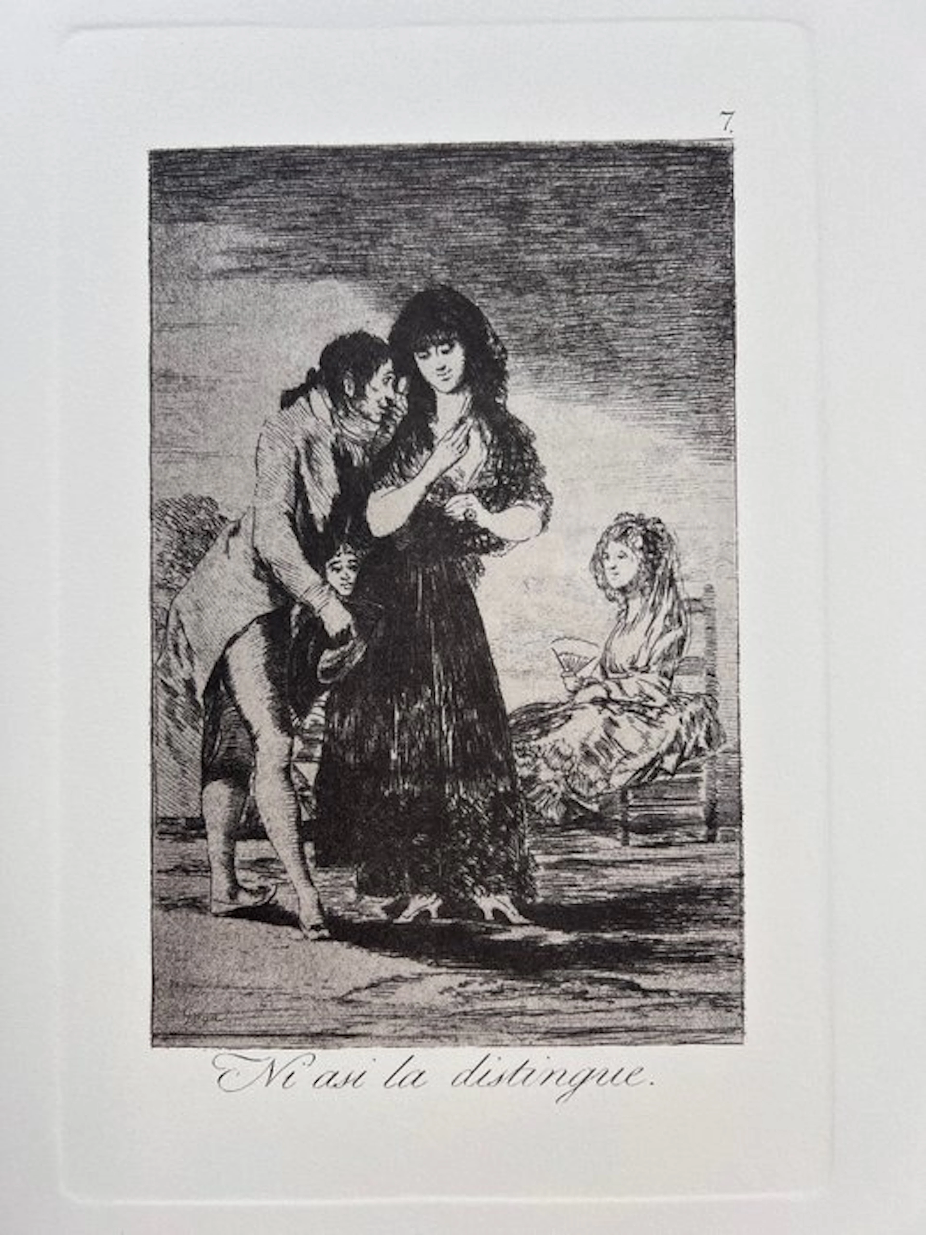 Francisco De Goya (1746-1828) - 4 etching from Los Caprichos 7, 8, 22, 55