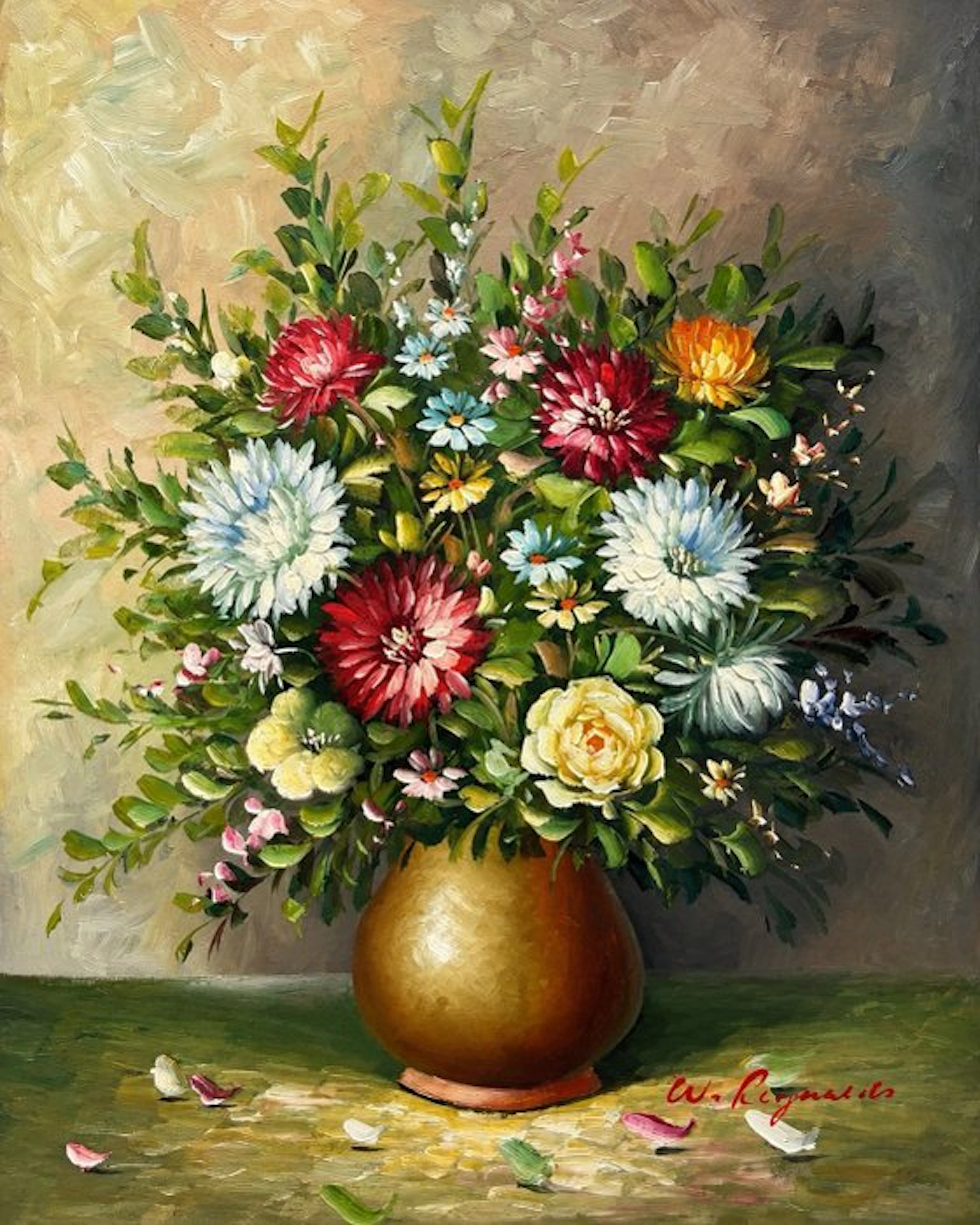 W. Reynard (XX) - Floral still life