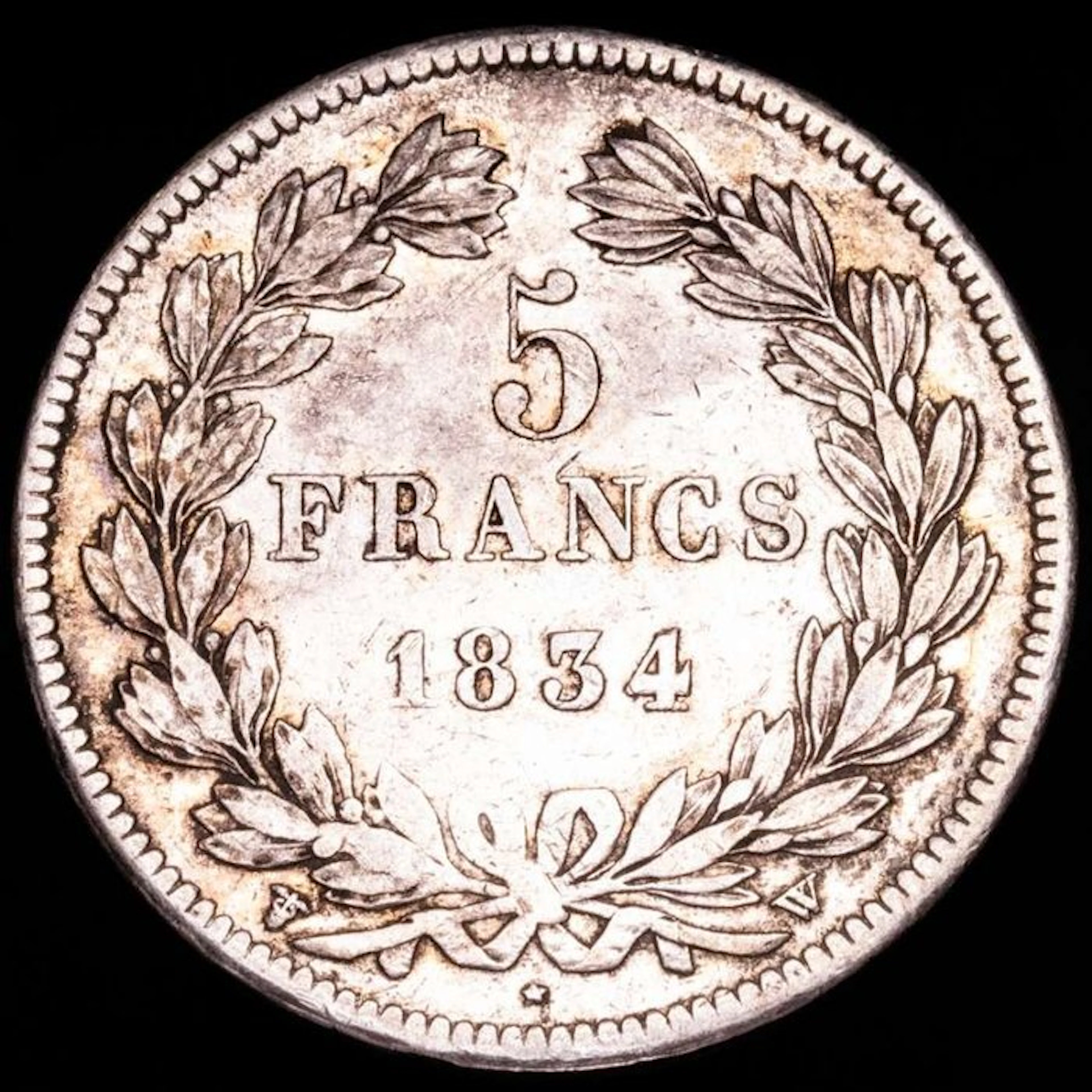 France. Louis Philippe I. 5 Francs 1834-W, Lille (No reserve price)