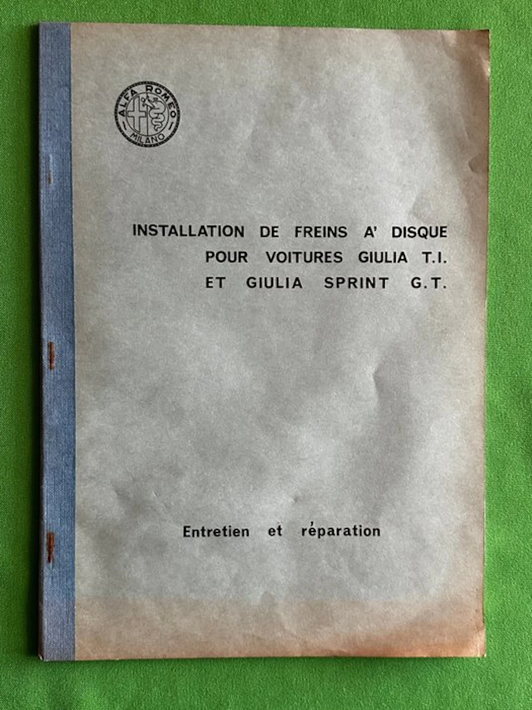 Manual - Alfa Romeo - Giulia TI & Giulia Sprint GT - 1964