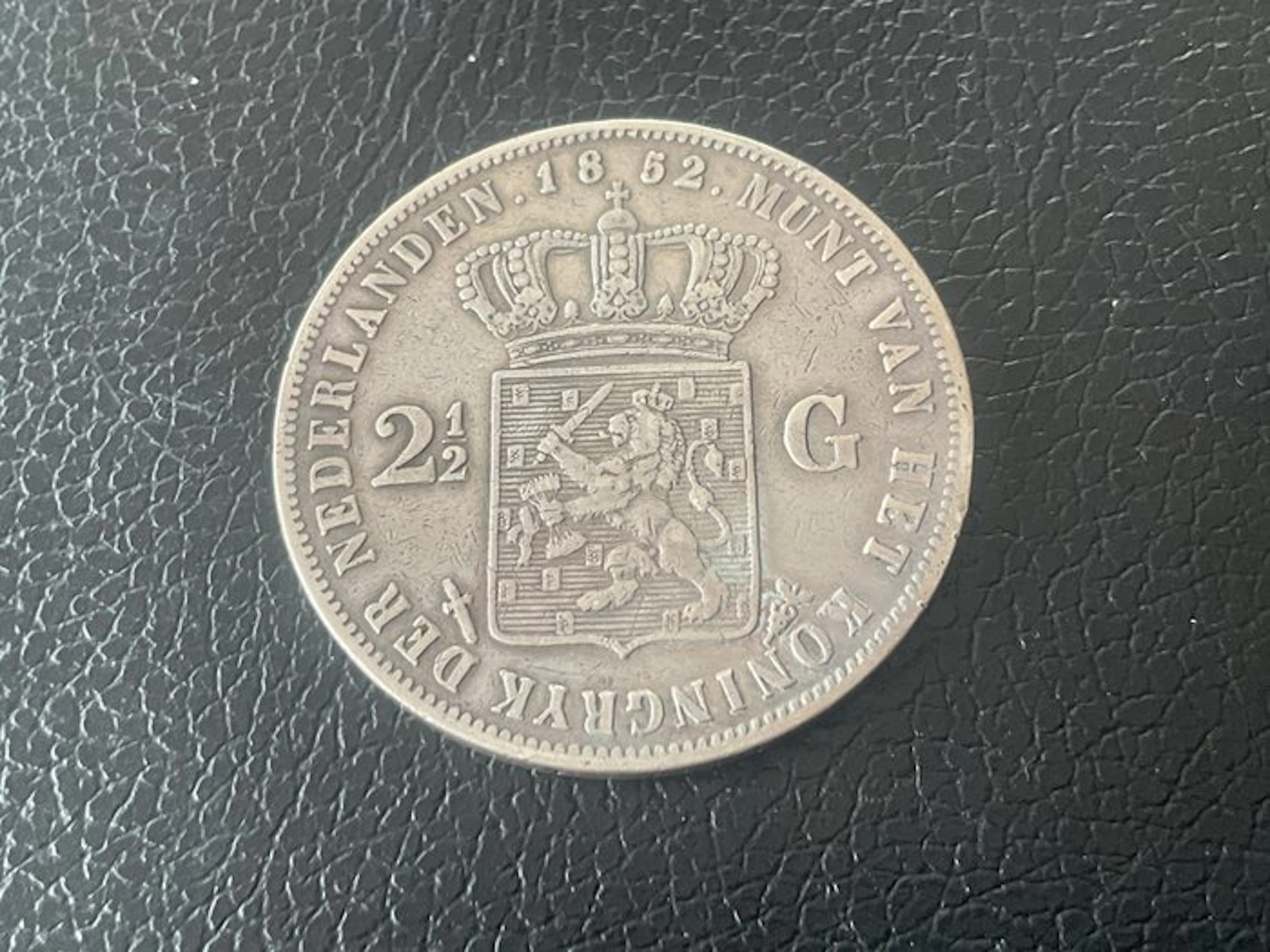 Netherlands. Willem III. 2 1/2 Gulden 1852 (No reserve price)