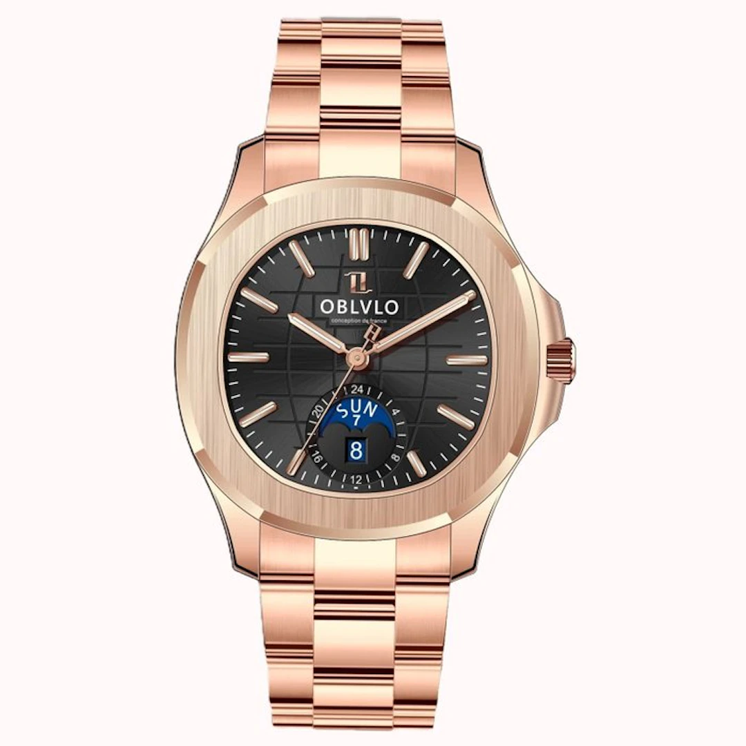 Oblvlo - Automatic - Day-Date - Gold - Sapphire - Premium...