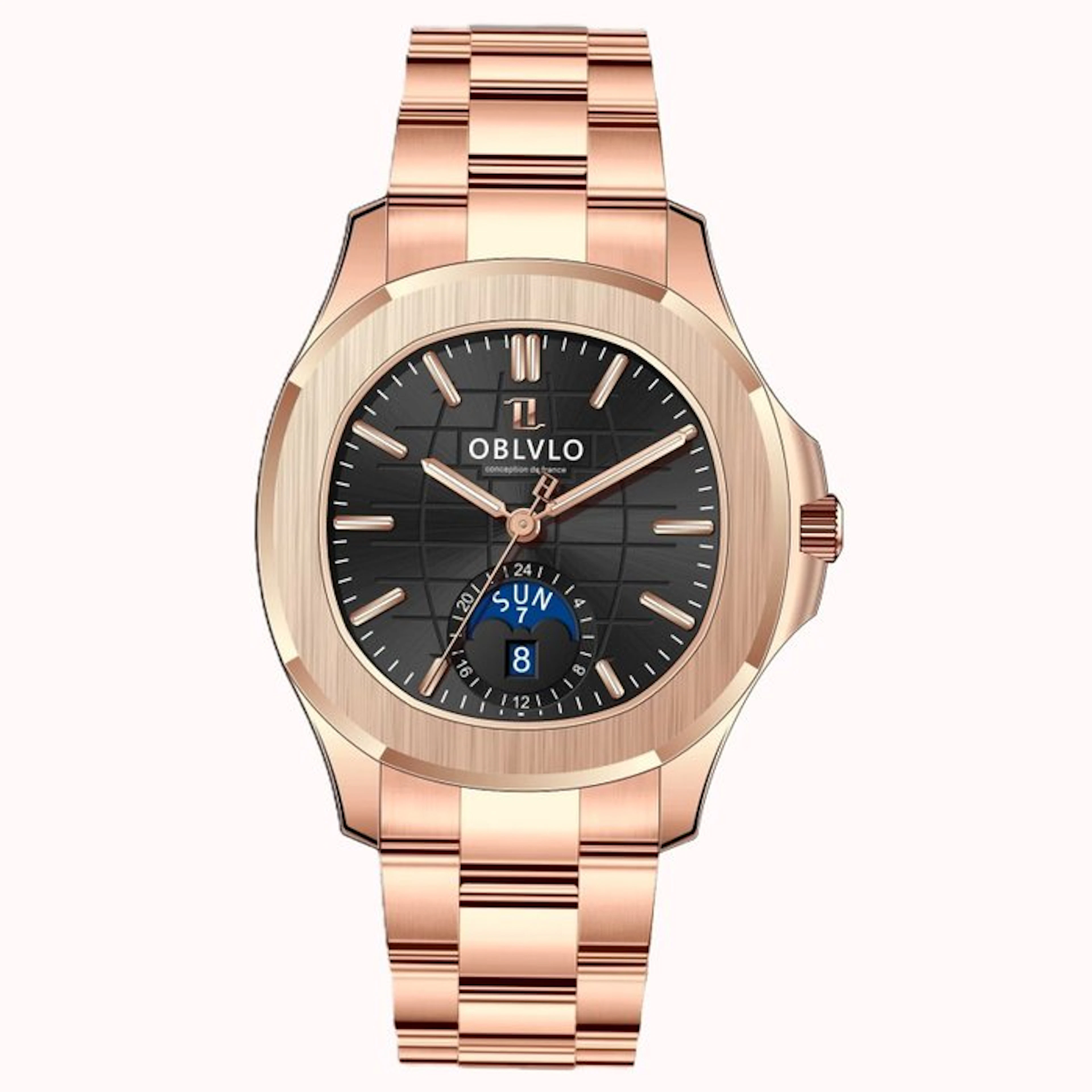 Oblvlo - Automatic - Day-Date - Gold - Sapphire - Premium...