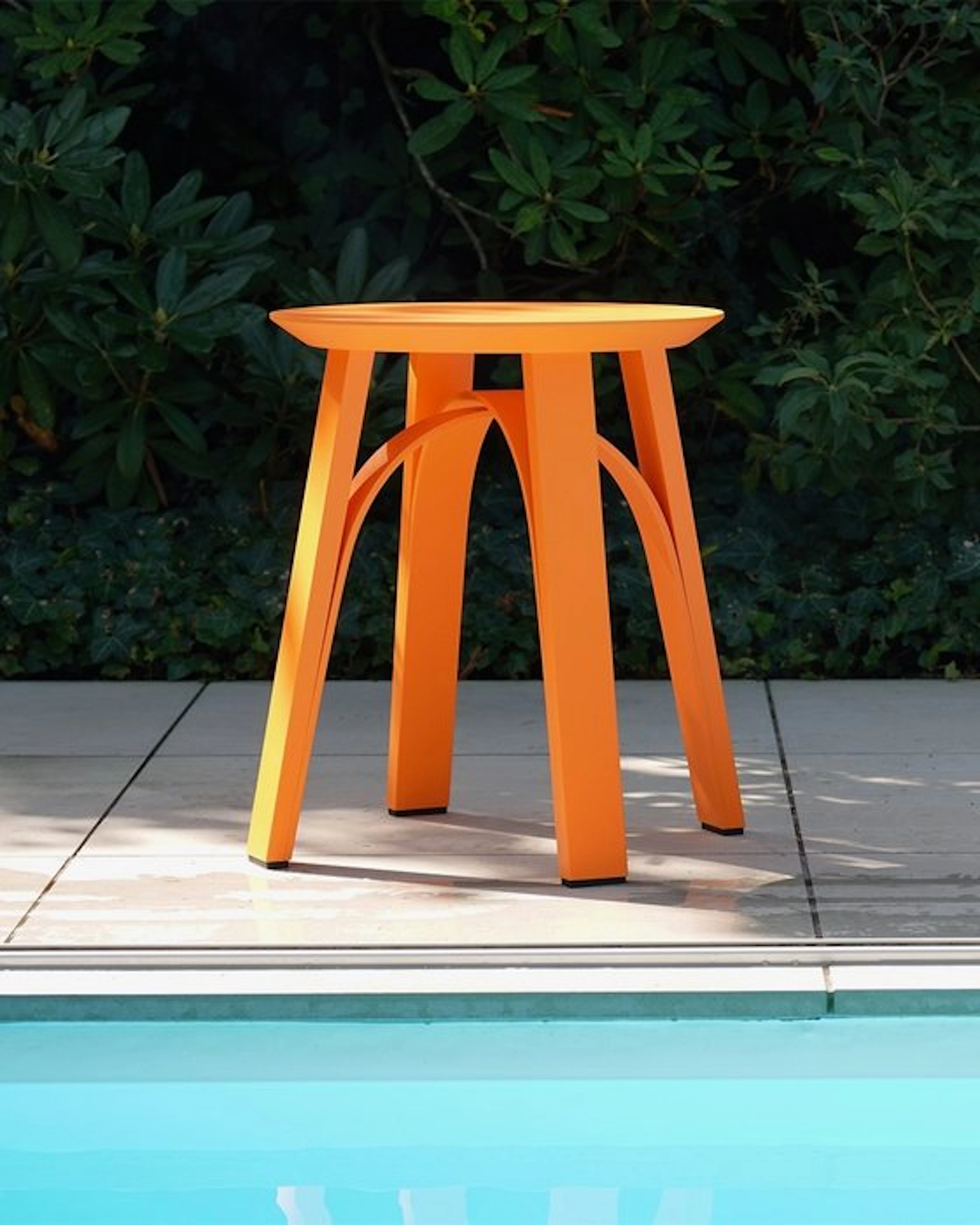 Johannes Hironimus - Stool - Ash, Lacquered, Luminous Orange