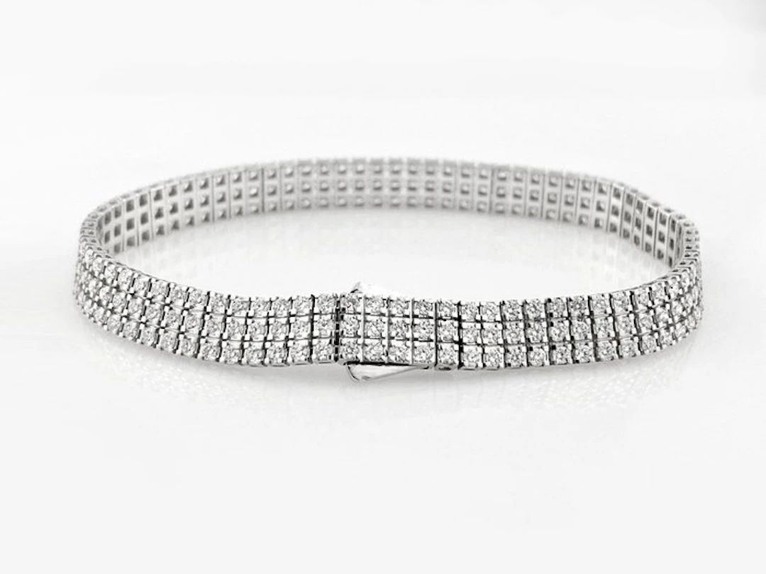 Bracelet - 14 kt. White gold - 5.07ct. tw. Diamond (Lab-grown)