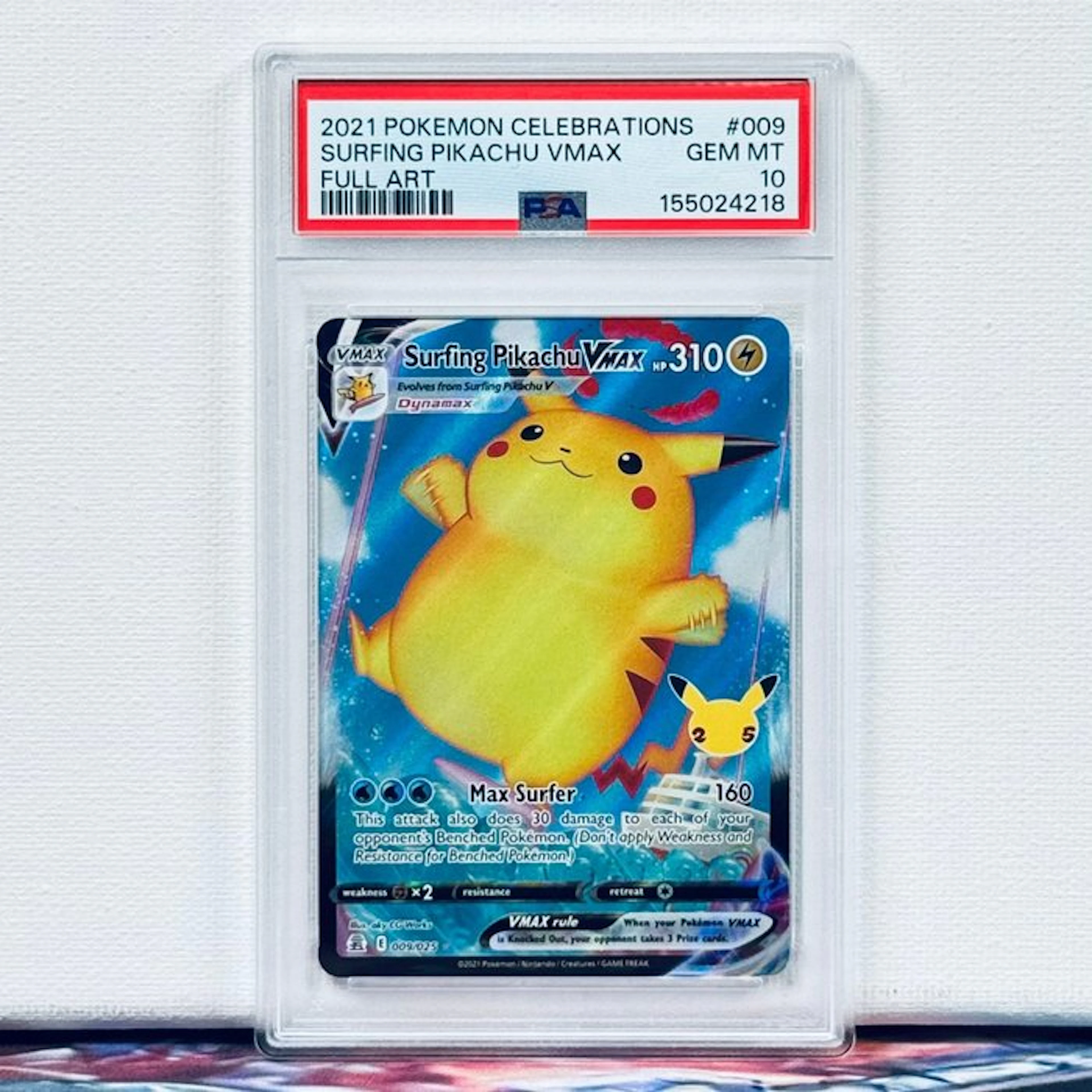 Pokémon Graded card - SURFING PIKACHU VMAX #009 2021...