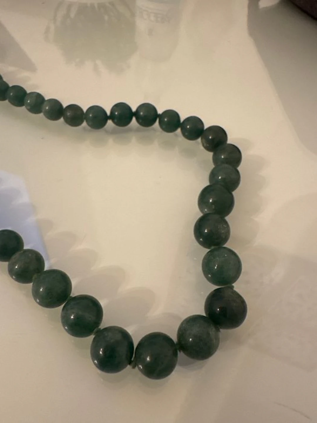 No reserve price - Necklace - 18 kt. Yellow gold Jade