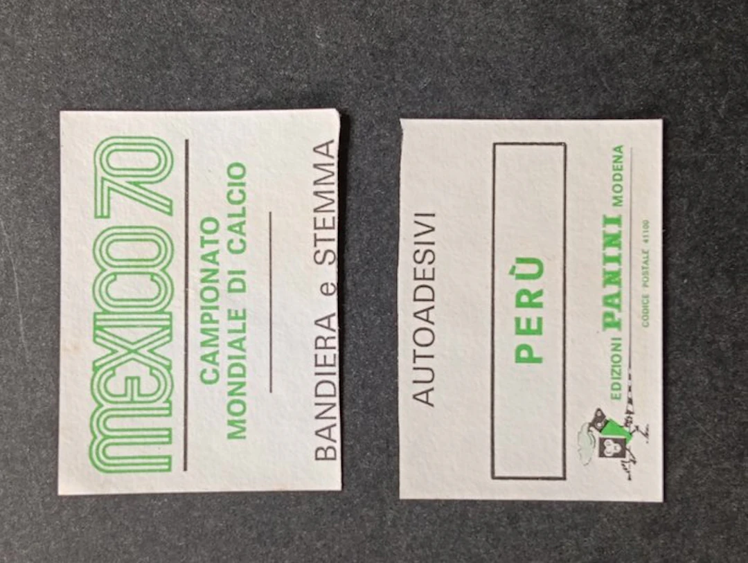 Panini Mexico 70 - Perù Velina originale - Rec Sticker - Good (GD)