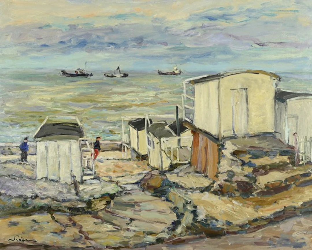 André Raffin (1927 - 2005) - La promenade aux cabines, Le Havre