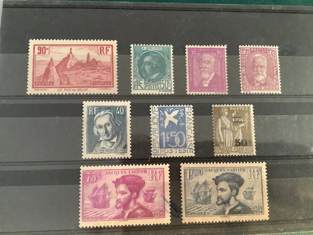 France 1933/1934 - Two issues featuring Cartier - MNH - Yvert 290/298